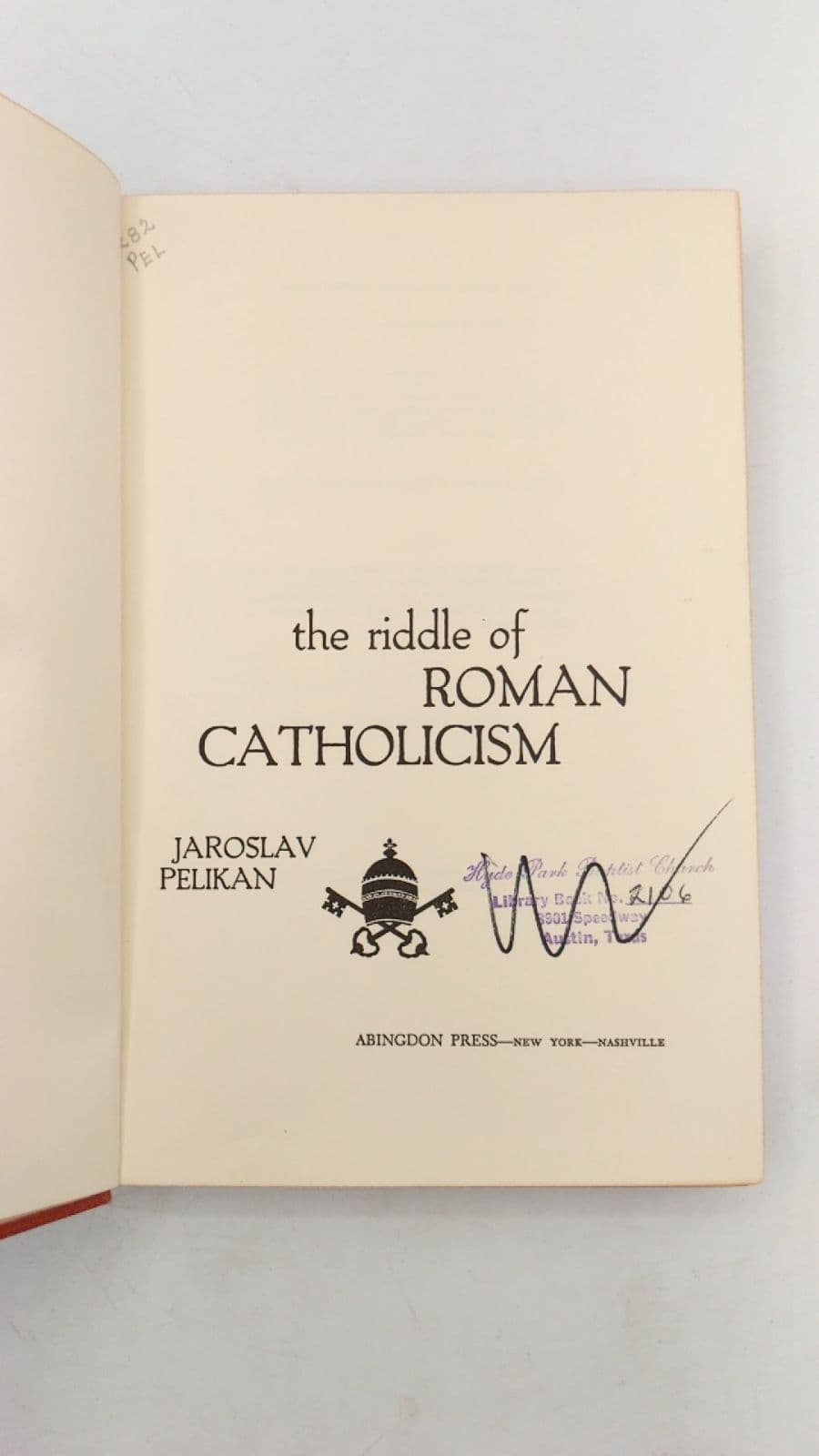 The Riddle of Roman Catholicism by Jaroslav Pelikan - title page