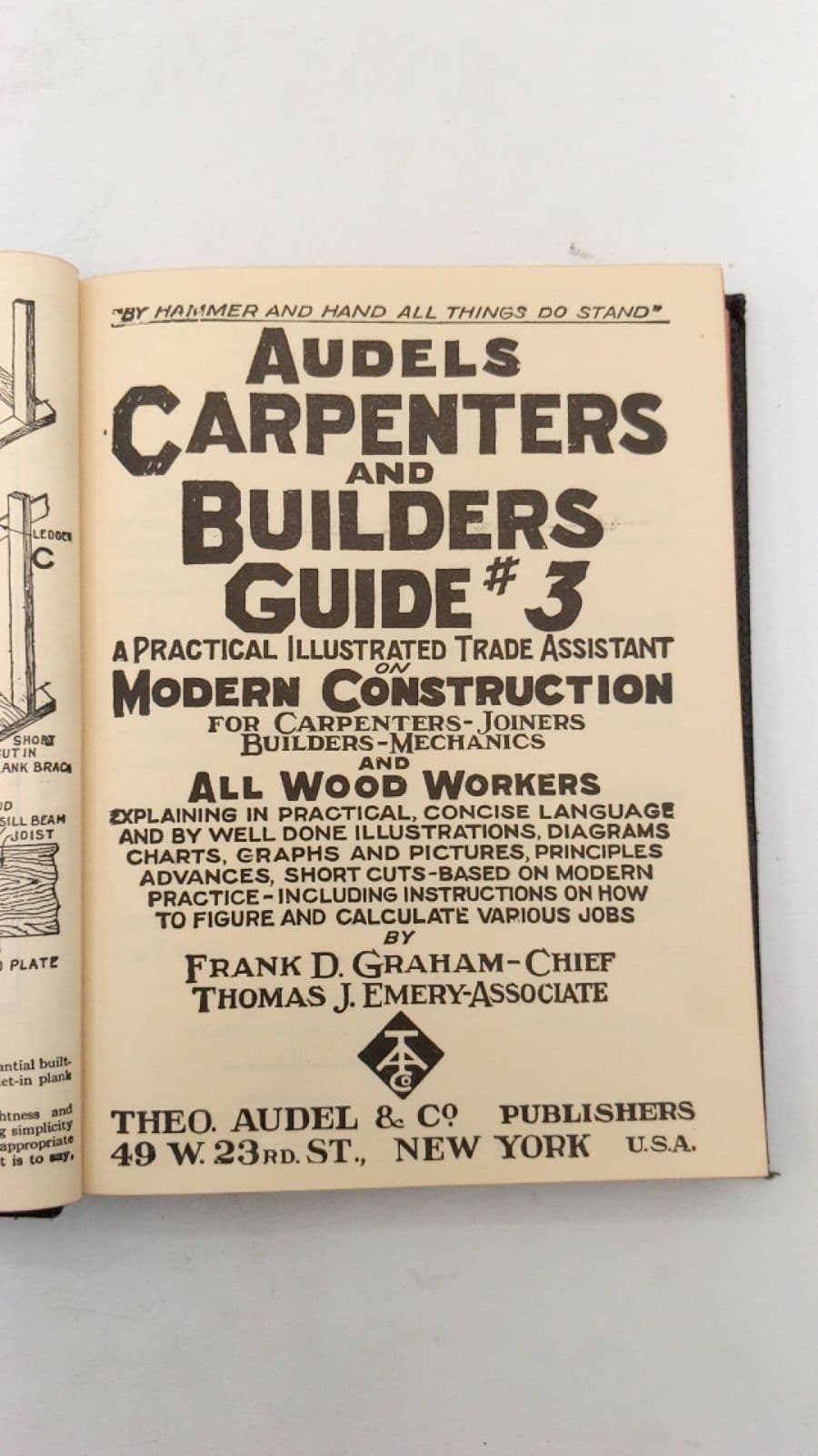 Audels Carpenters and Builders Guide #3 by Frank D. Graham, Thomas J. Emery - title page