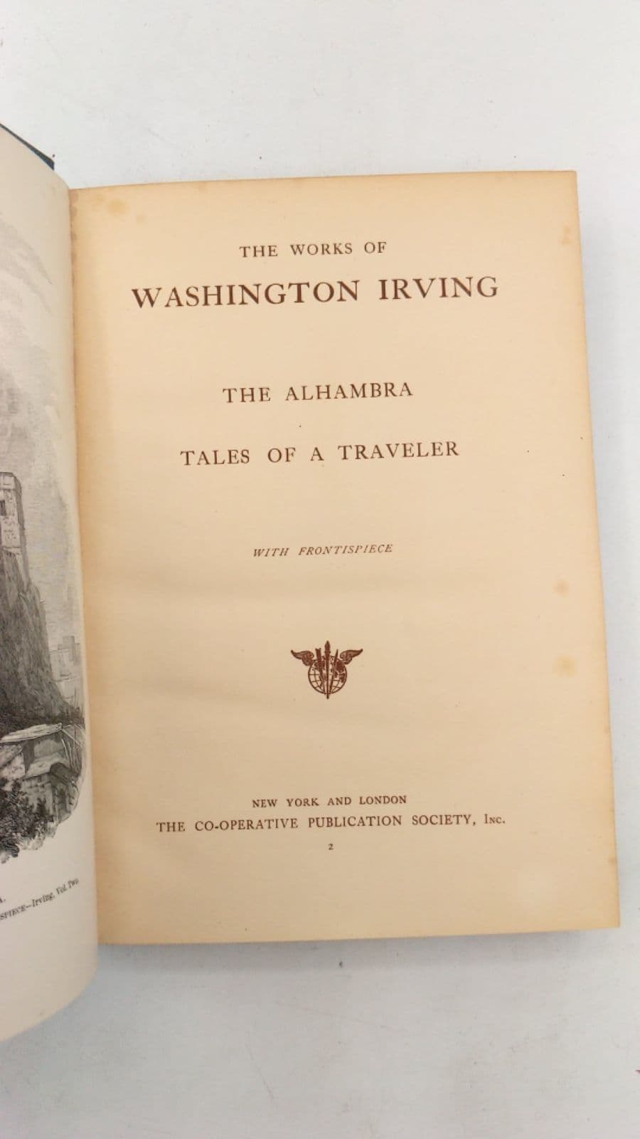 The Alhambra Tales of a Traveler by Washington Irving - title page