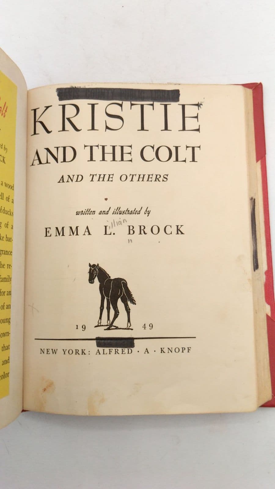 Kristie and the Colt and the Others by Emma L. Brock - title page