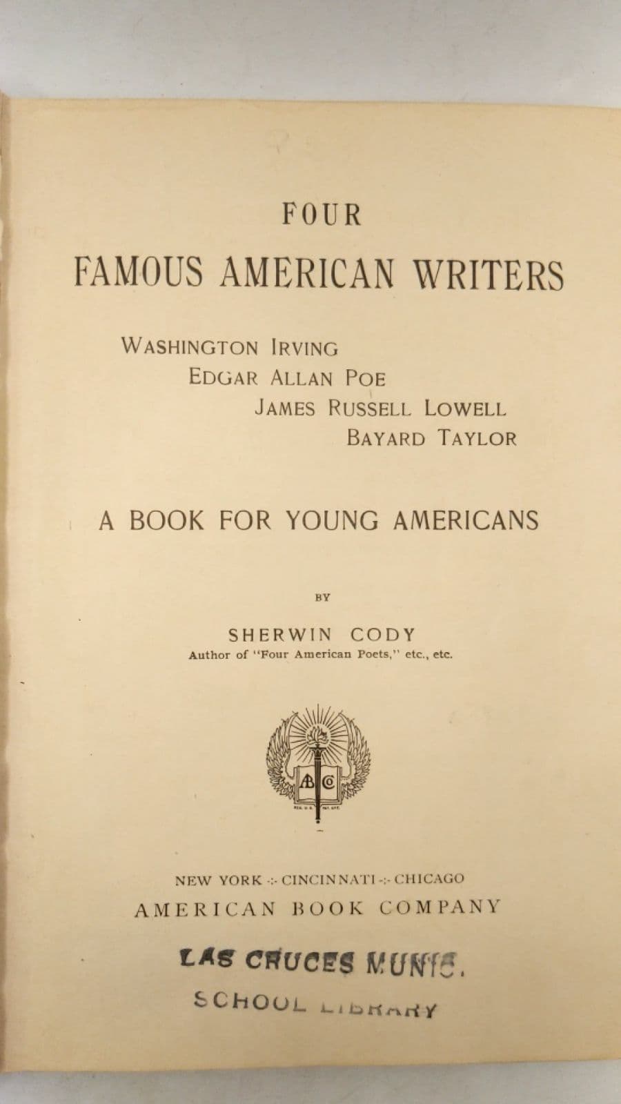 Four Famous American Writers by Sherwin Cody - title page
