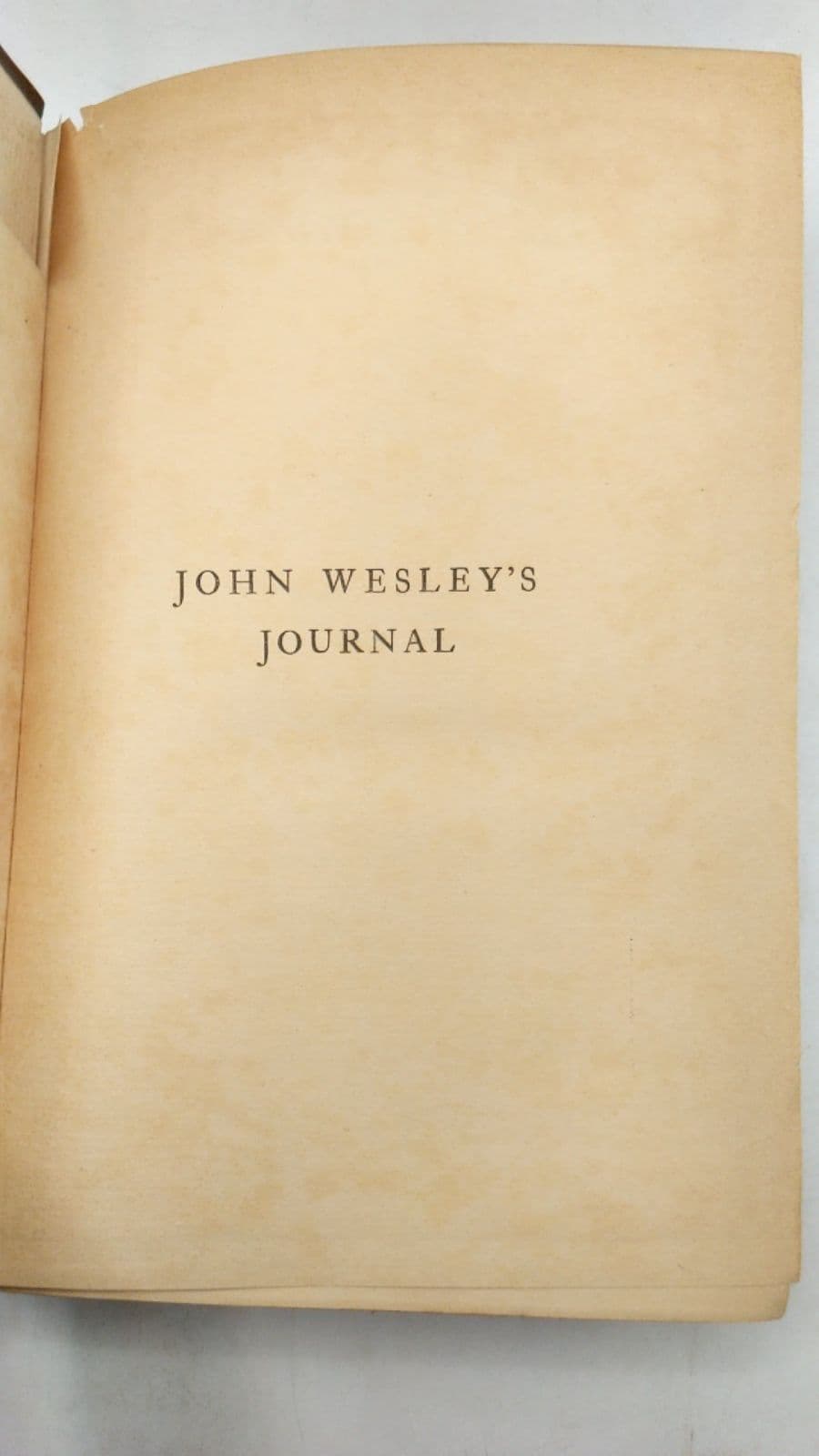 Wesley's Journal - title page
