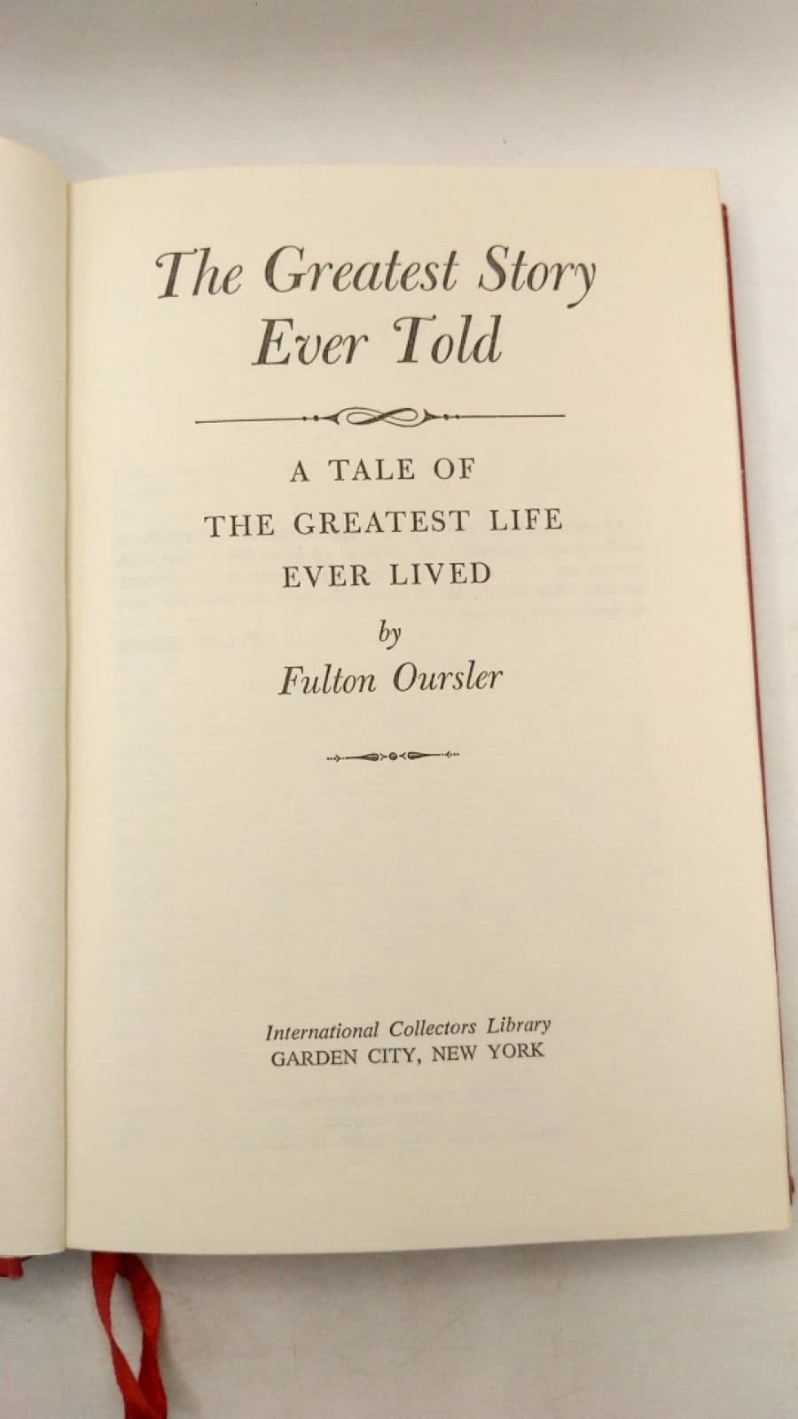 The Greatest Story Ever Told by Fulton Oursler - title page