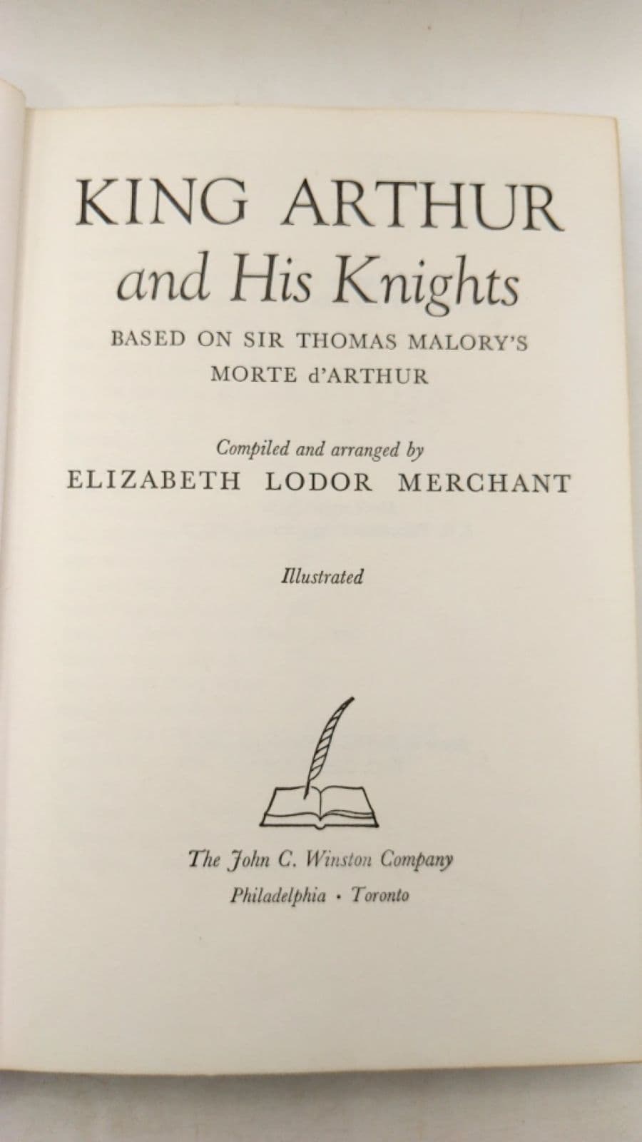 King Arthur and His Knights by Elizabeth Lodor Merchant - title page
