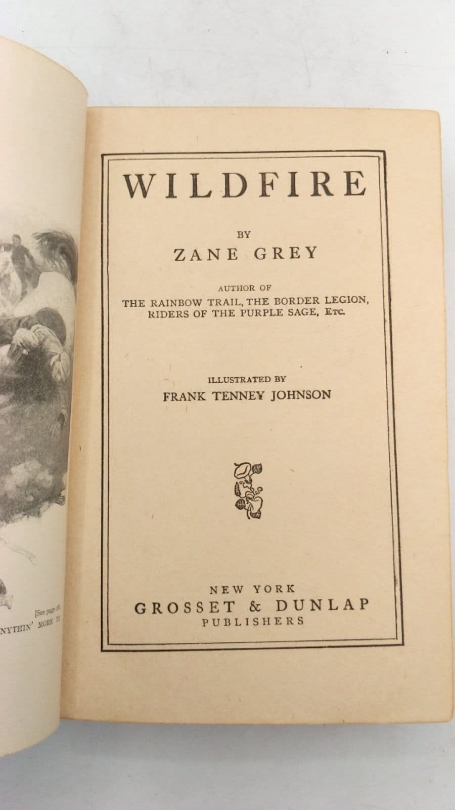 Wildfire by Zane Grey - title page