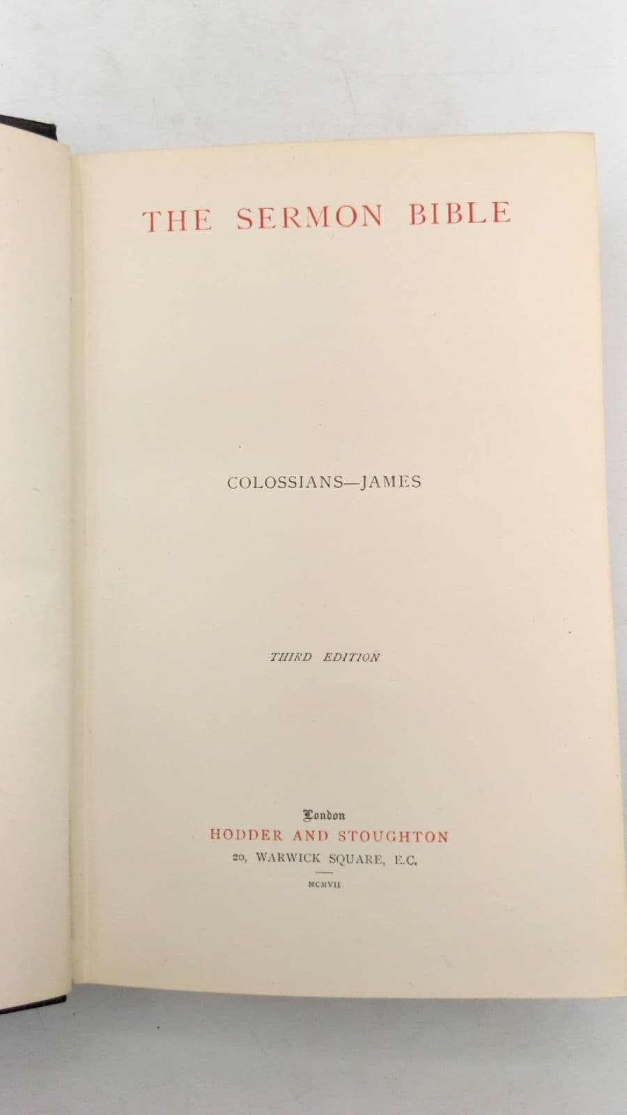 The Sermon Bible: Colossians—James - title page