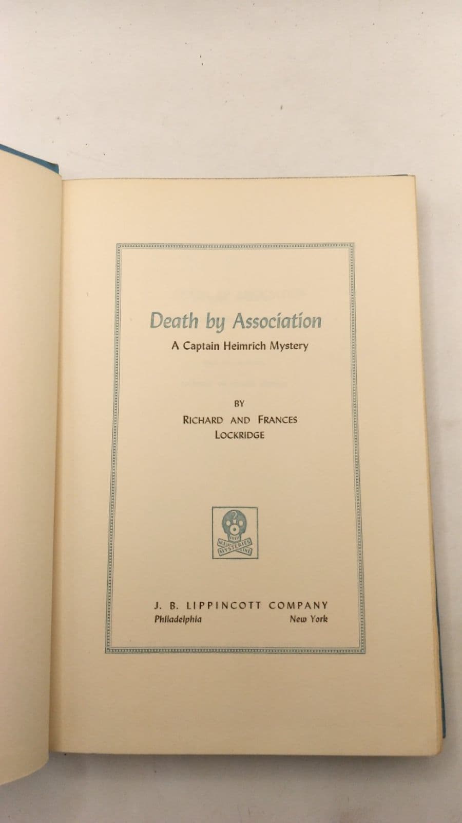 Death by Association by Richard and Frances Lockridge - title page