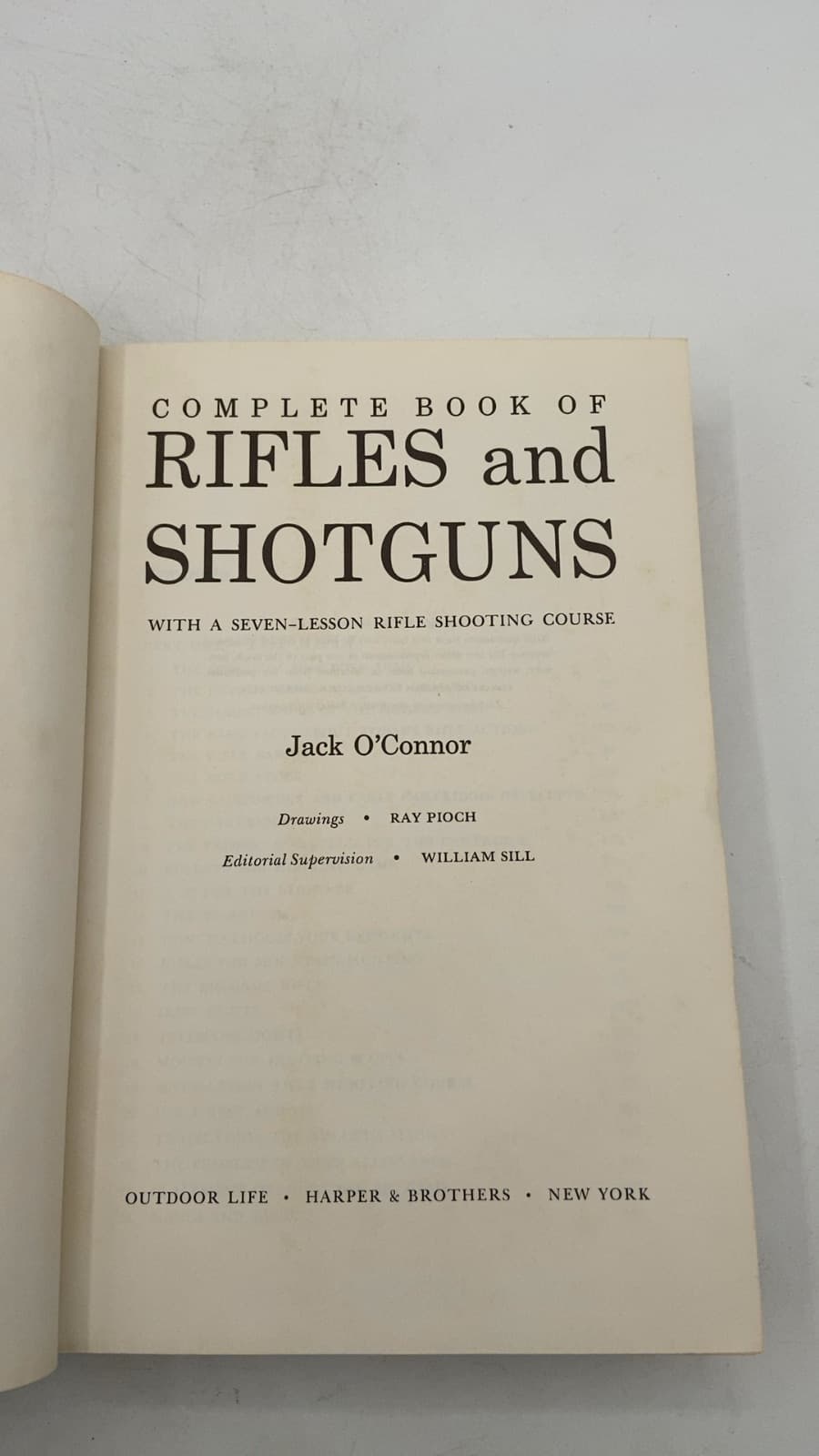 Complete Book of Rifles and Shotguns by Jack O'Connor - title page