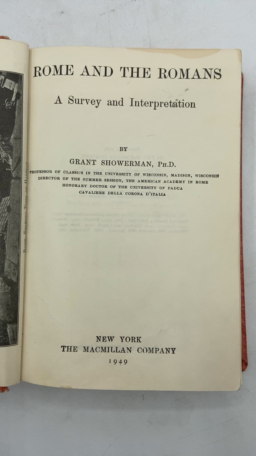 Rome and the Romans: A Survey and Interpretation by Grant Showerman, Ph.D. - title page