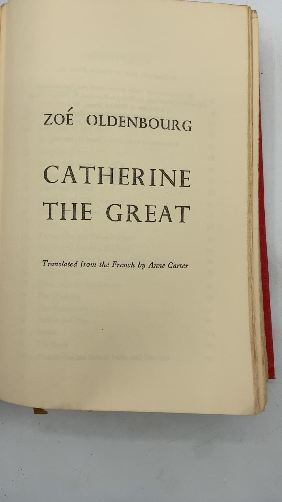 Catherine the Great by Zoé Oldenbourg - title page