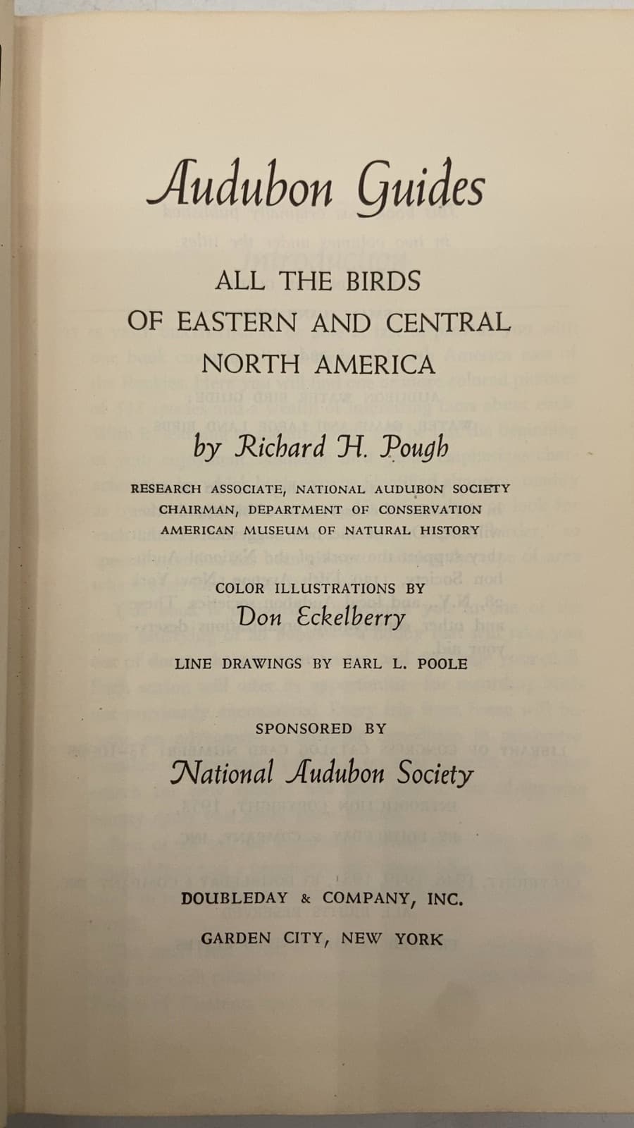 All the Birds of Eastern and Central North America by Richard H. Pough - title page