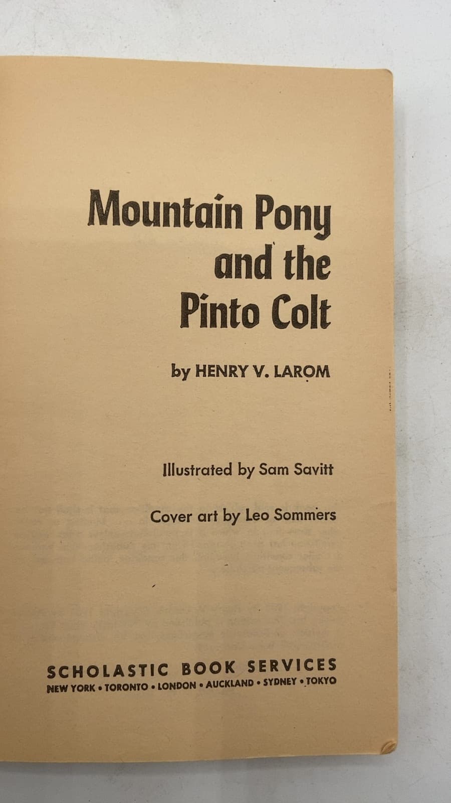 Mountain Pony and the Pinto Colt by Henry V. Larom - title page