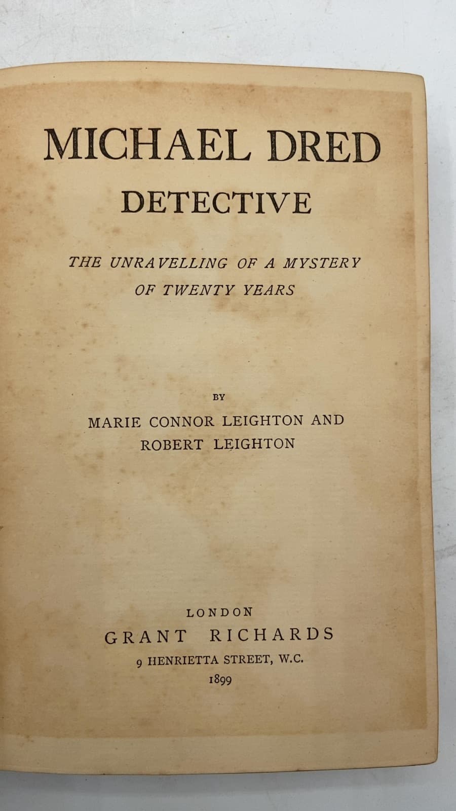 Michael Dred Detective by Marie Connor Leighton and Robert Leighton - title page
