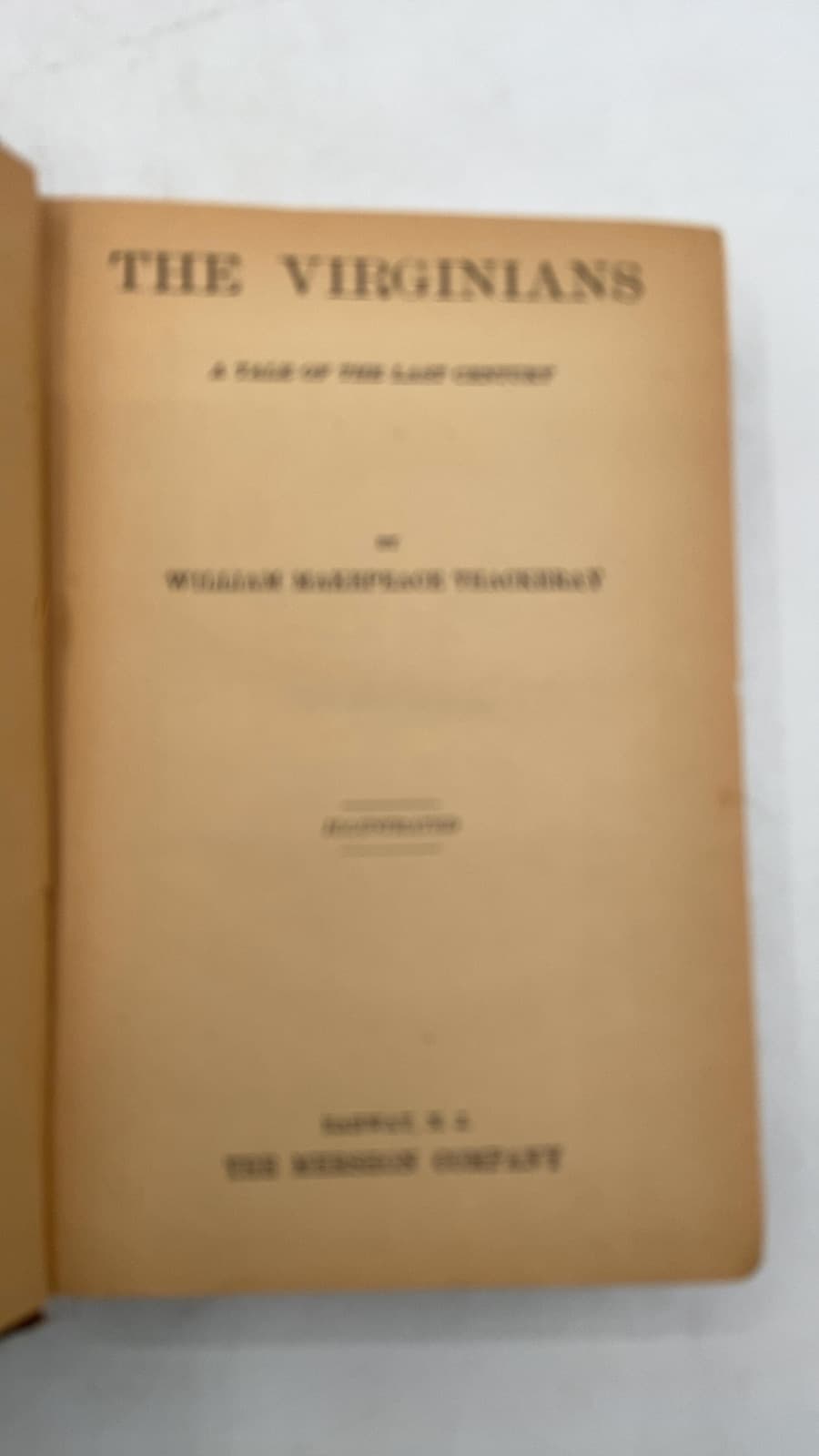The Virginians: A Tale of the Last Century by William Makepeace Thackeray - title page