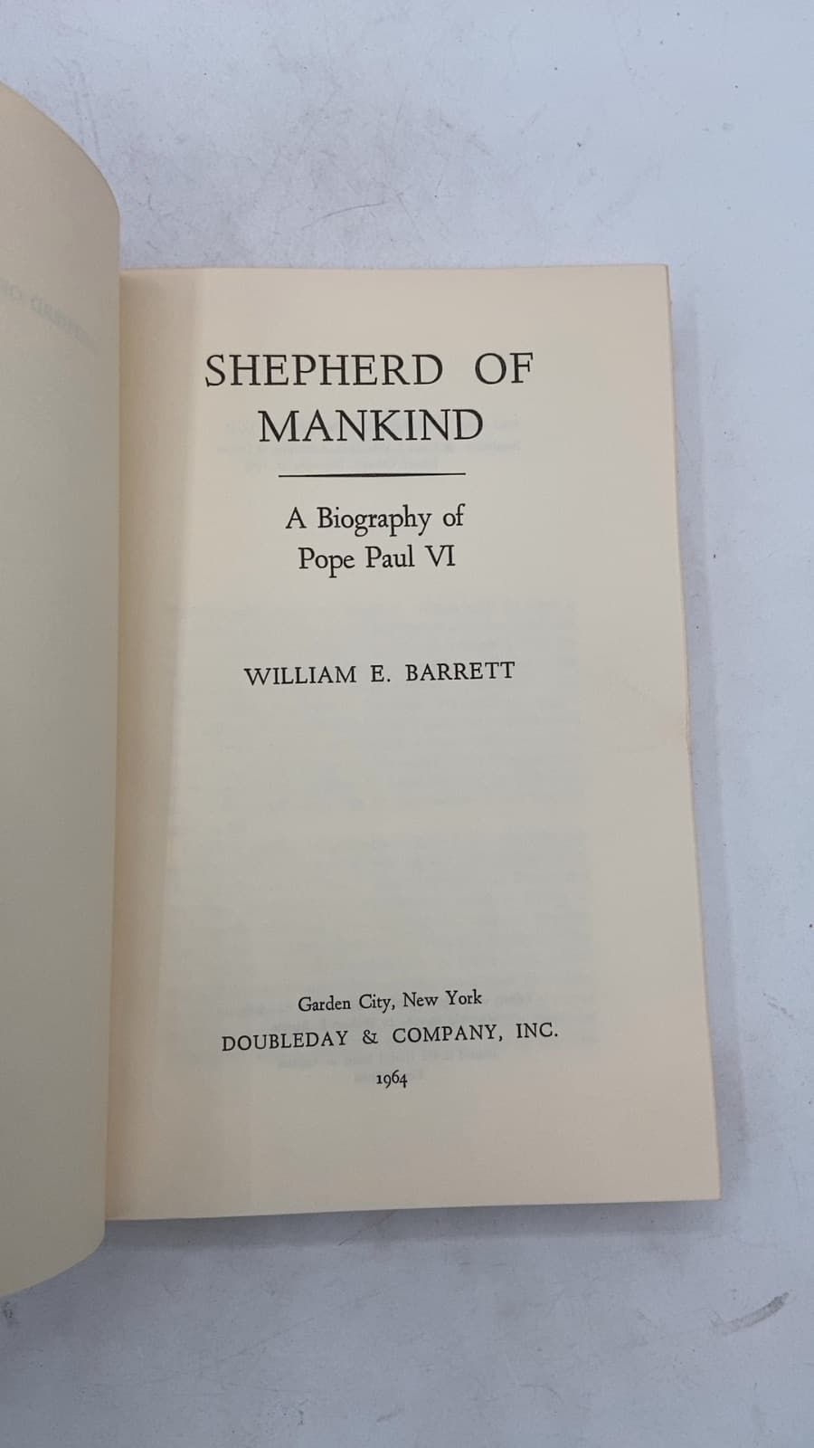 Shepherd of Mankind by William E. Barrett - title page
