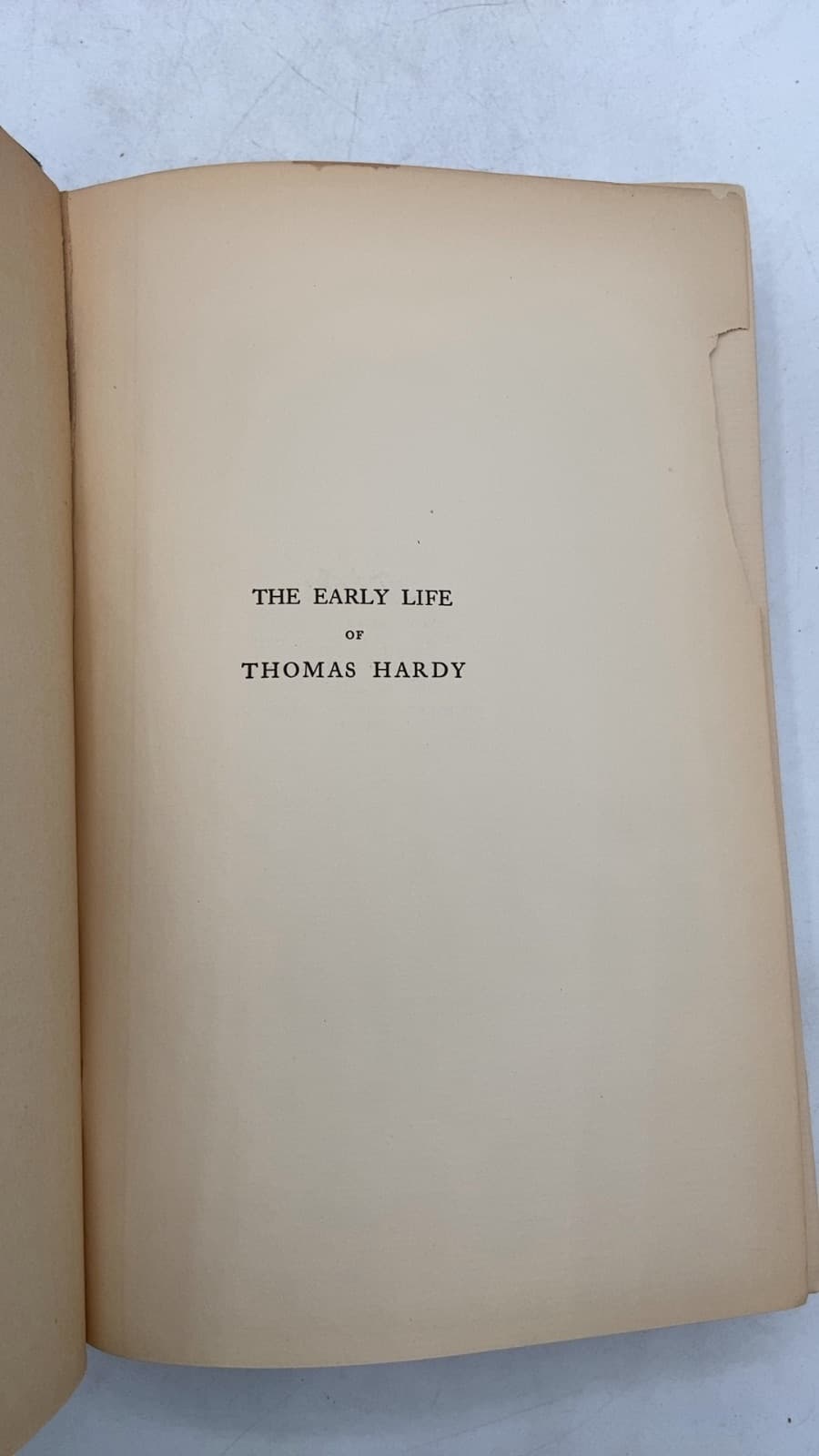 The Early Life of Thomas Hardy - title page