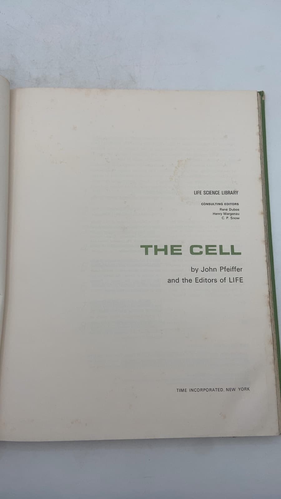 THE Cell by John Pfeiffer and the Editors of LIFE - title page