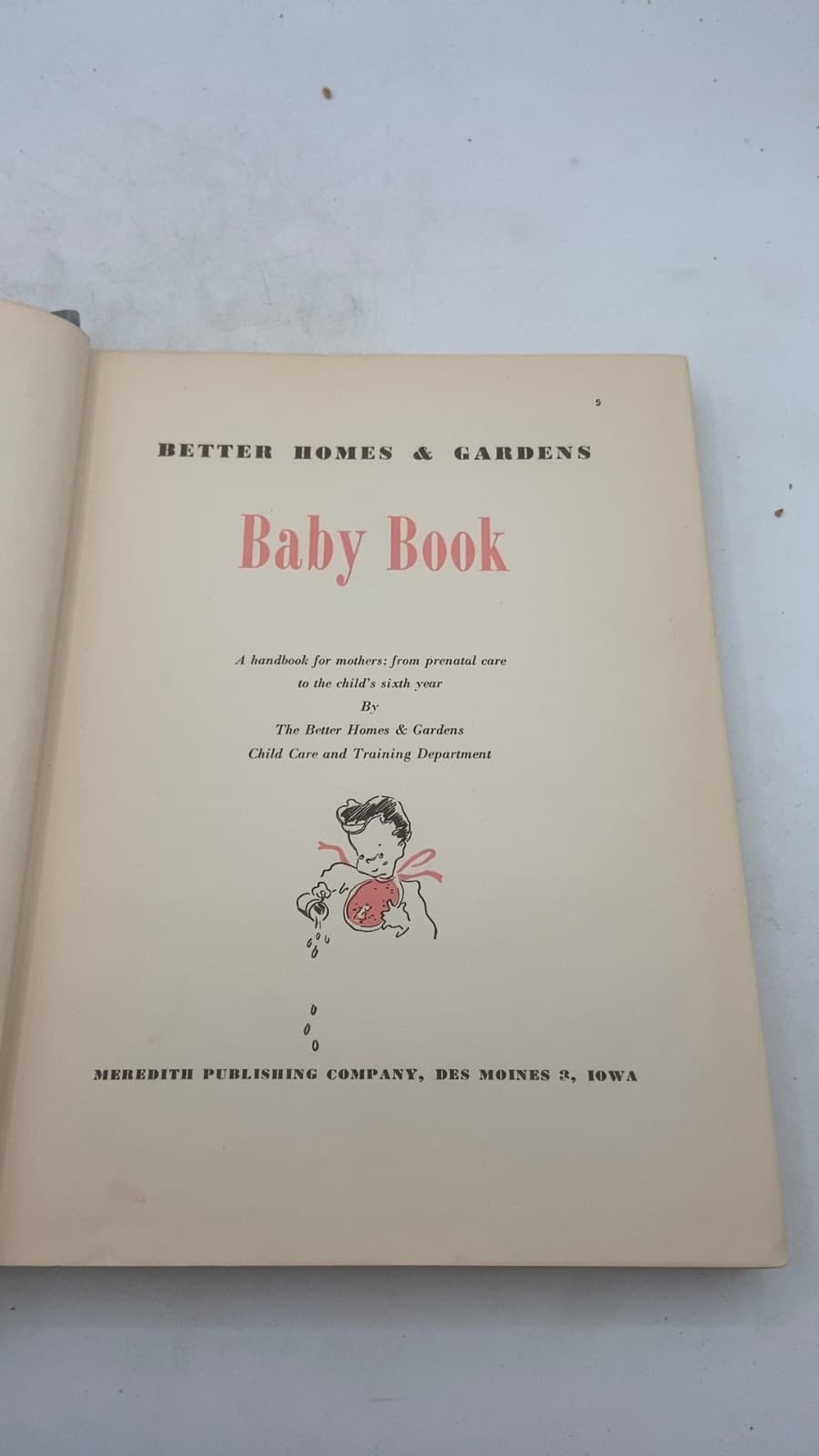 Baby Book by The Better Homes & Gardens Child Care and Training Department - title page