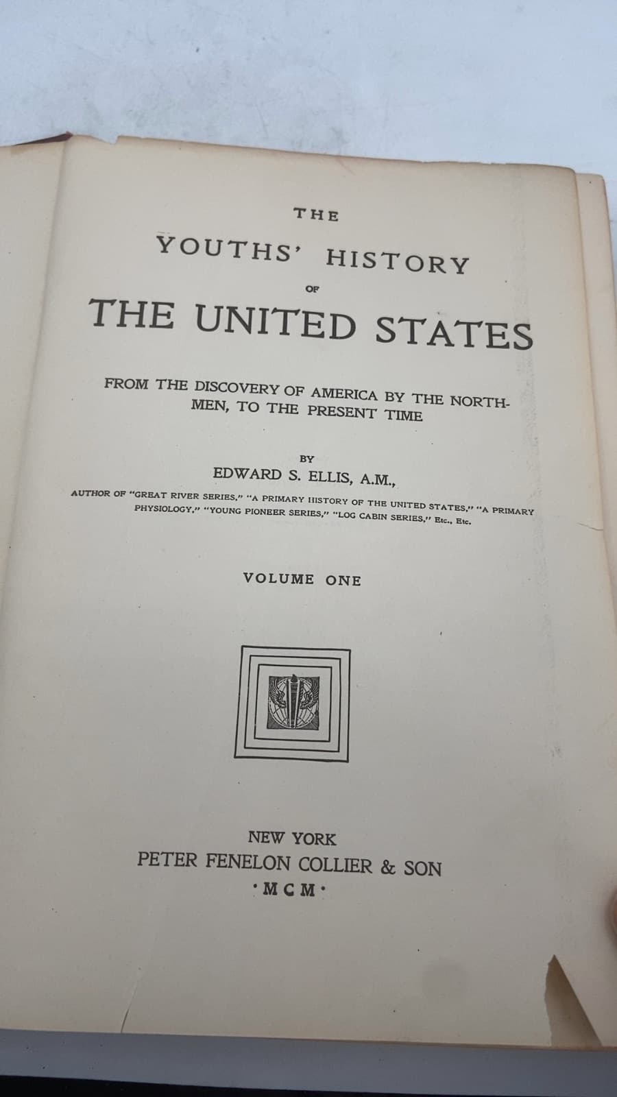 The Youths' History of the United States by Edward S. Ellis, A.M. - title page