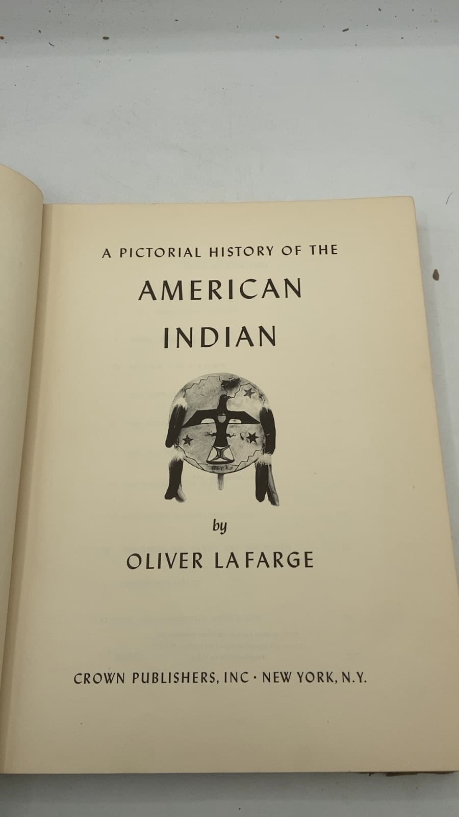 A Pictorial History of the American Indian by Oliver La Farge - title page