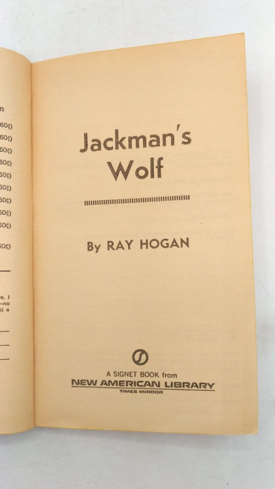 Jackman's Wolf by Ray Hogan - title page