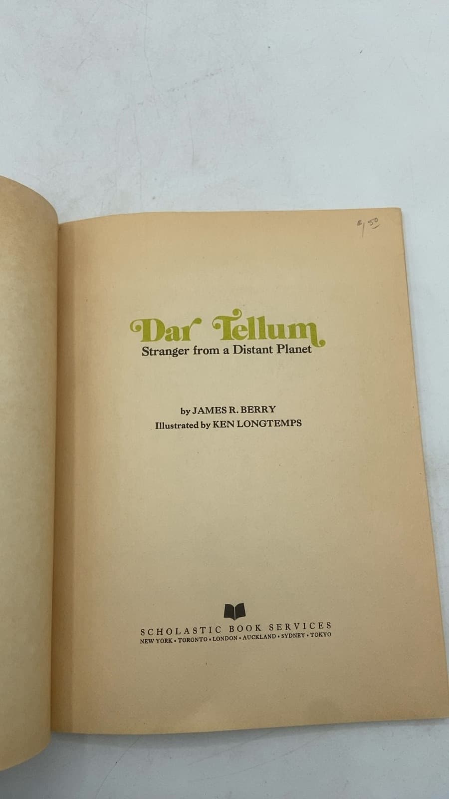 Dar Tellum, Stranger from a Distant Planet by James R. Berry - title page