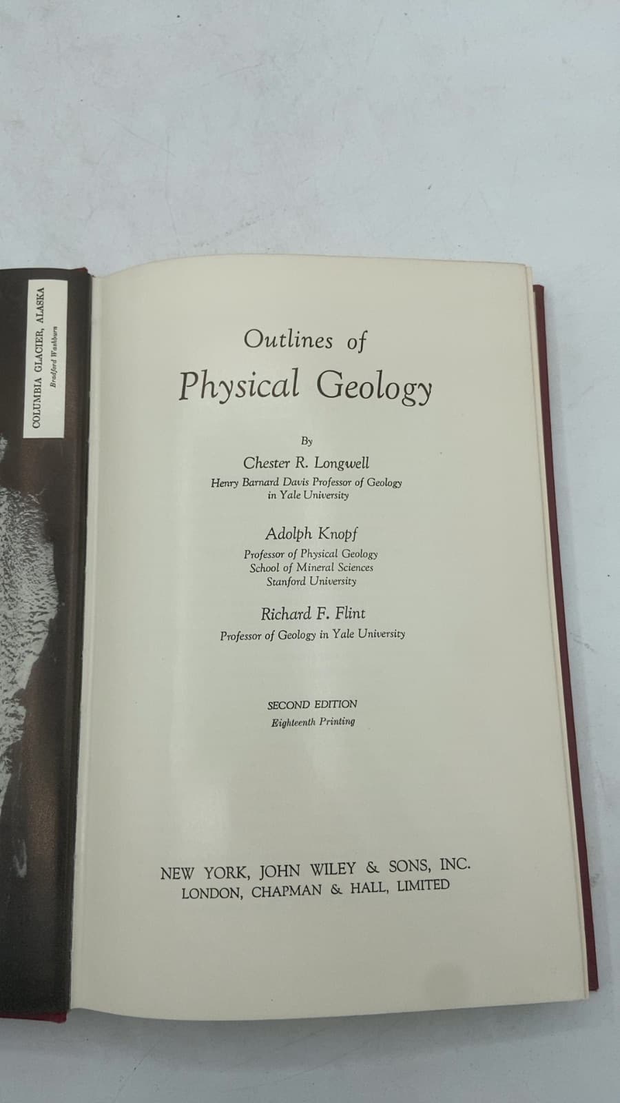 Outlines of Physical Geology by Chester R. Longwell, Adolph Knopf, Richard F. Flint - title page
