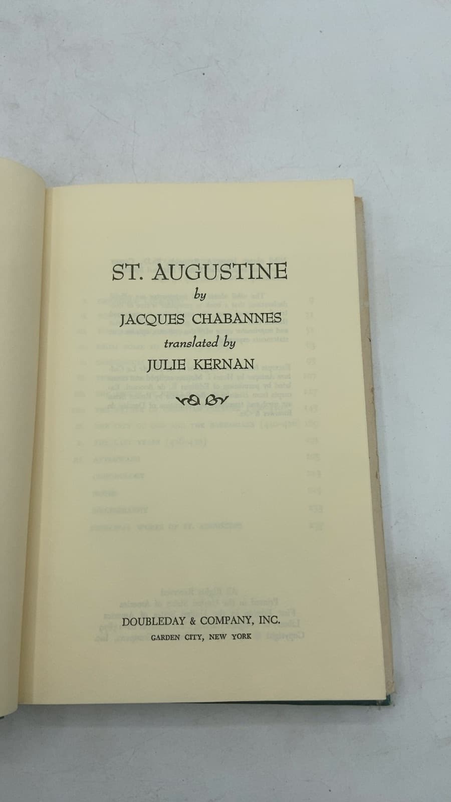 Saint Augustine by Jacques Chabannes - title page