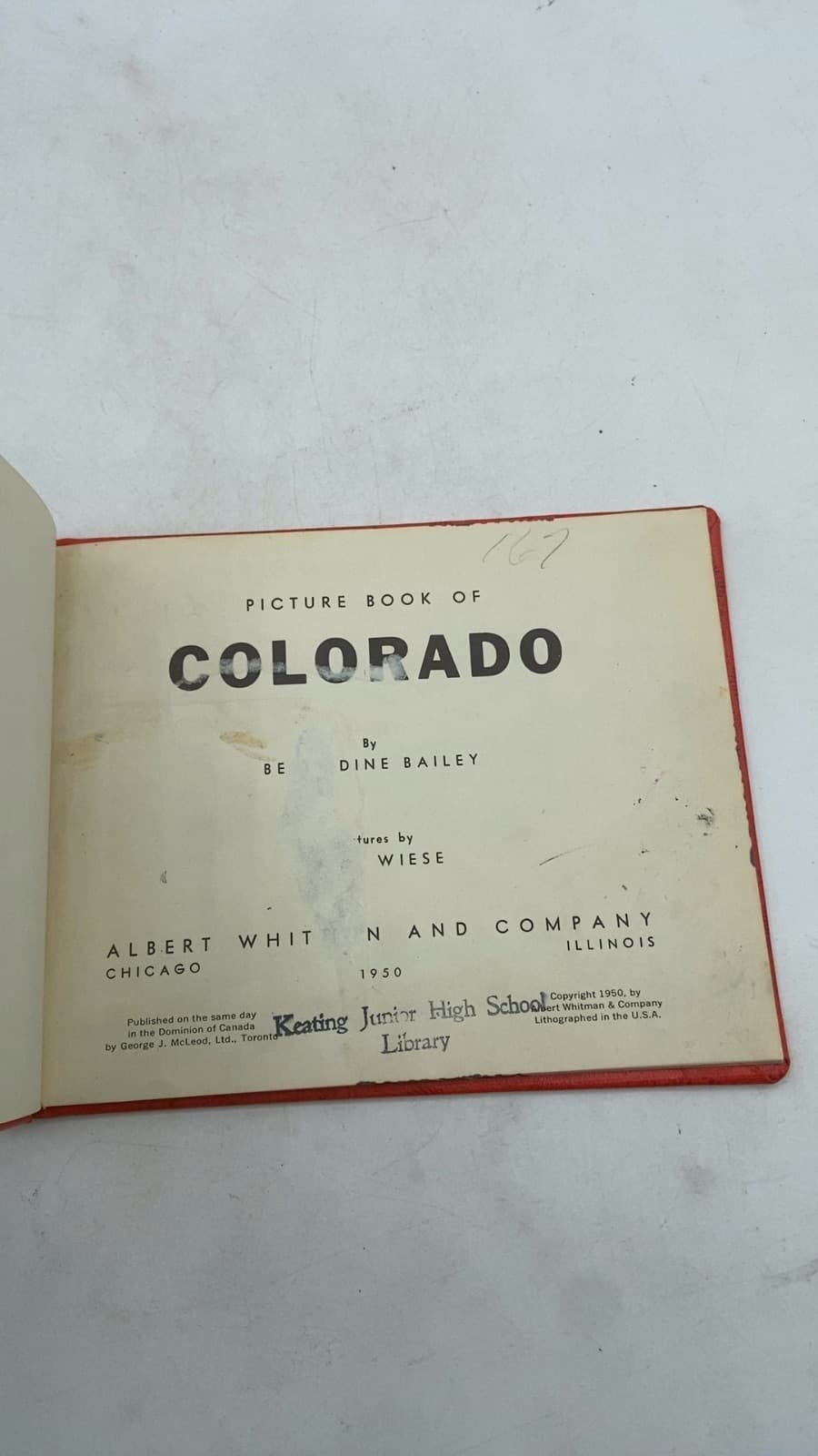 Picture Book of Colorado by Bernadine Bailey - title page