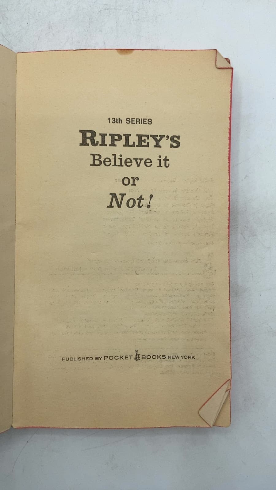 Ripley's Believe it or Not! 13th Series by Robert L. Ripley - title page
