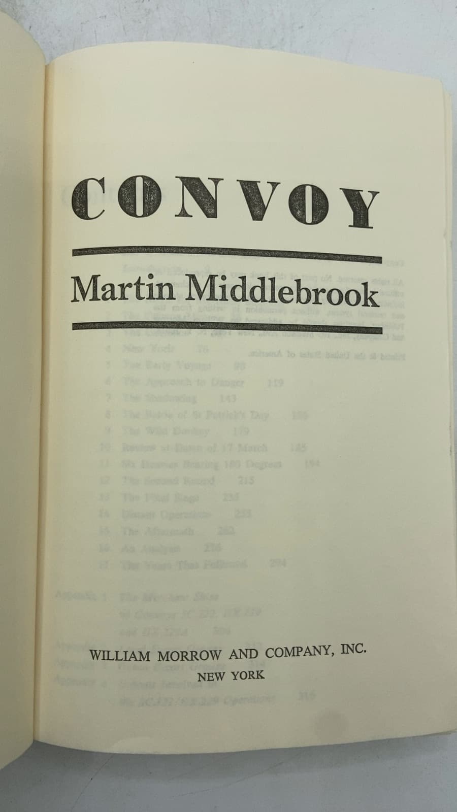 Convoy by Martin Middlebrook - title page
