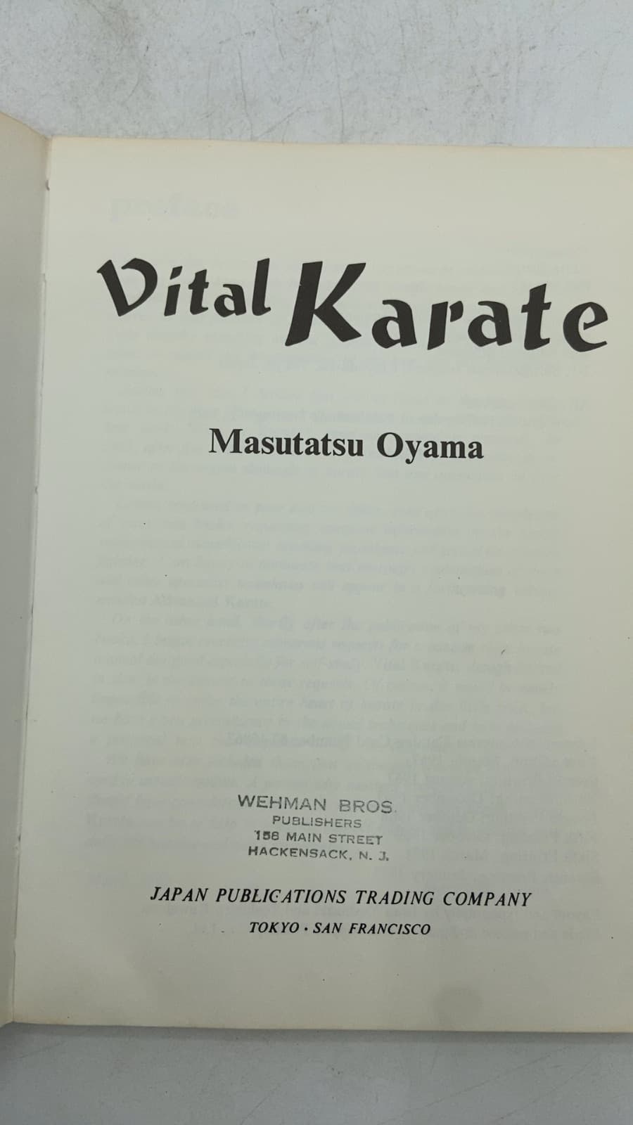 Vital Karate by Masutatsu Oyama - title page