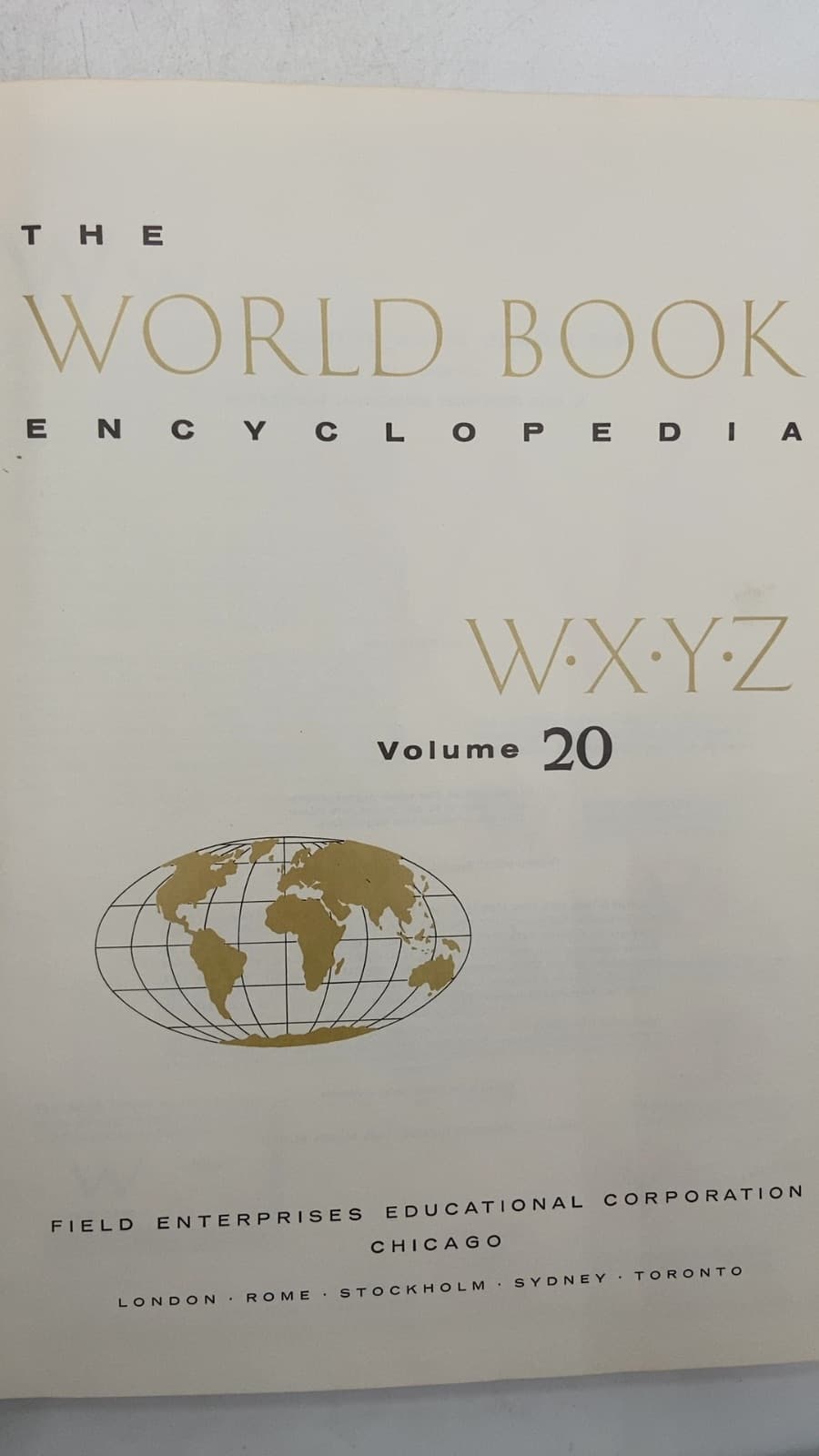 The World Book Encyclopedia W-X-Y-Z - title page