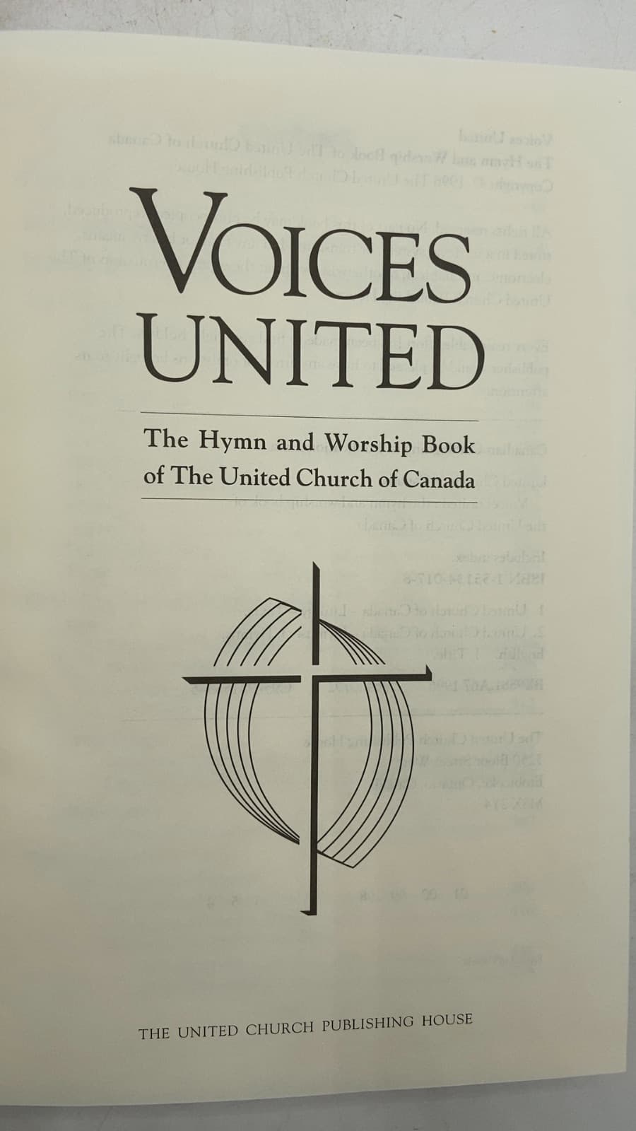 Voices United: The Hymn and Worship Book of The United Church of Canada by United Church of Canada - title page