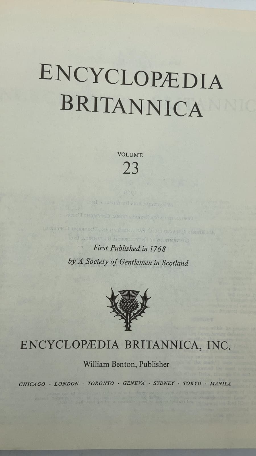 Encyclopædia Britannica, Volume 23 by A Society of Gentlemen in Scotland - title page