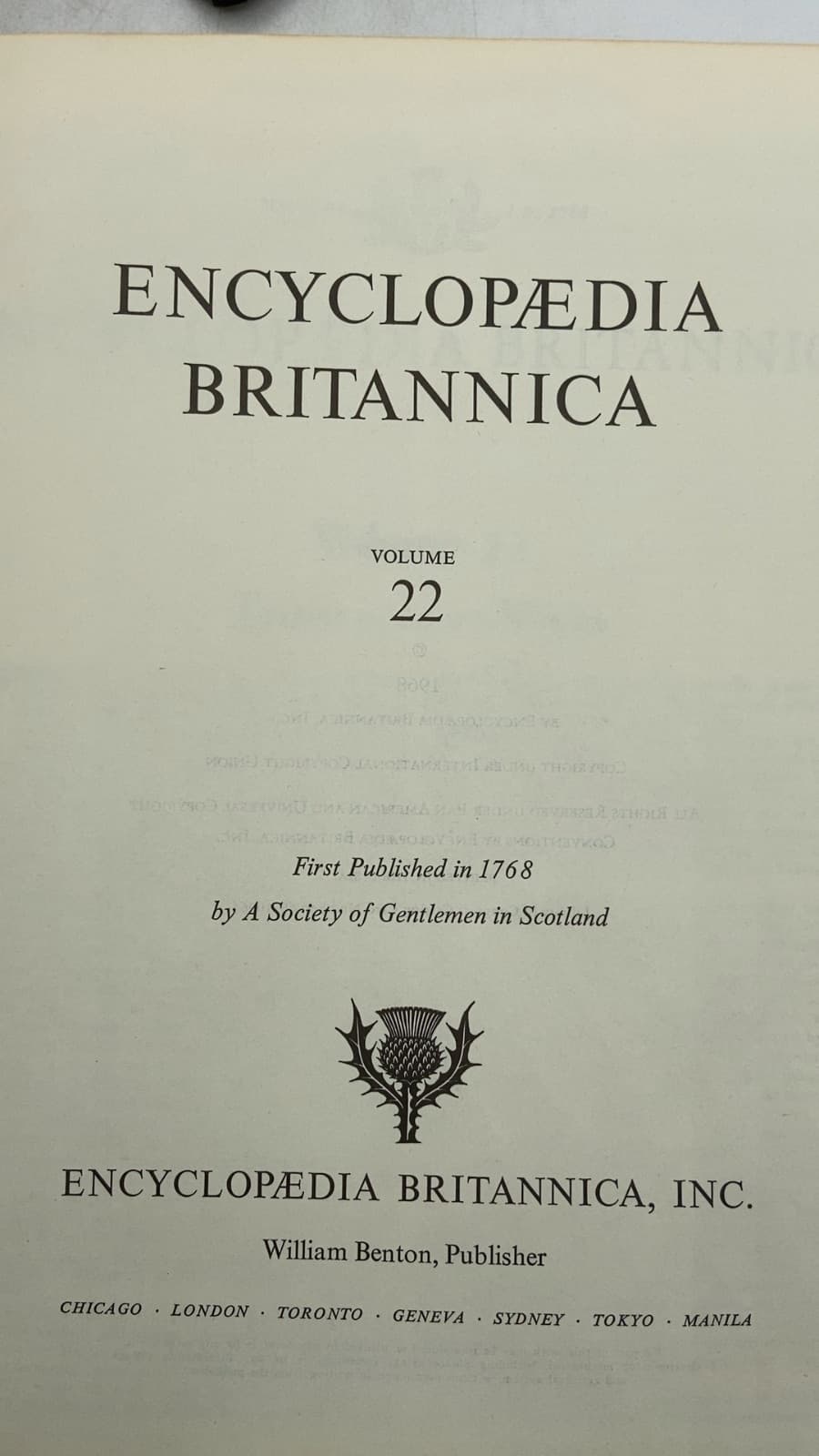 Encyclopædia Britannica, Volume 22 - title page