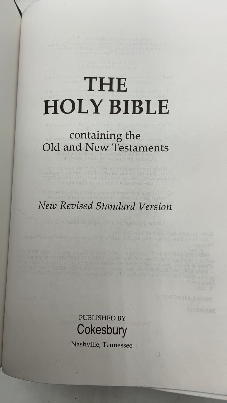 The Holy Bible: New Revised Standard Version - title page