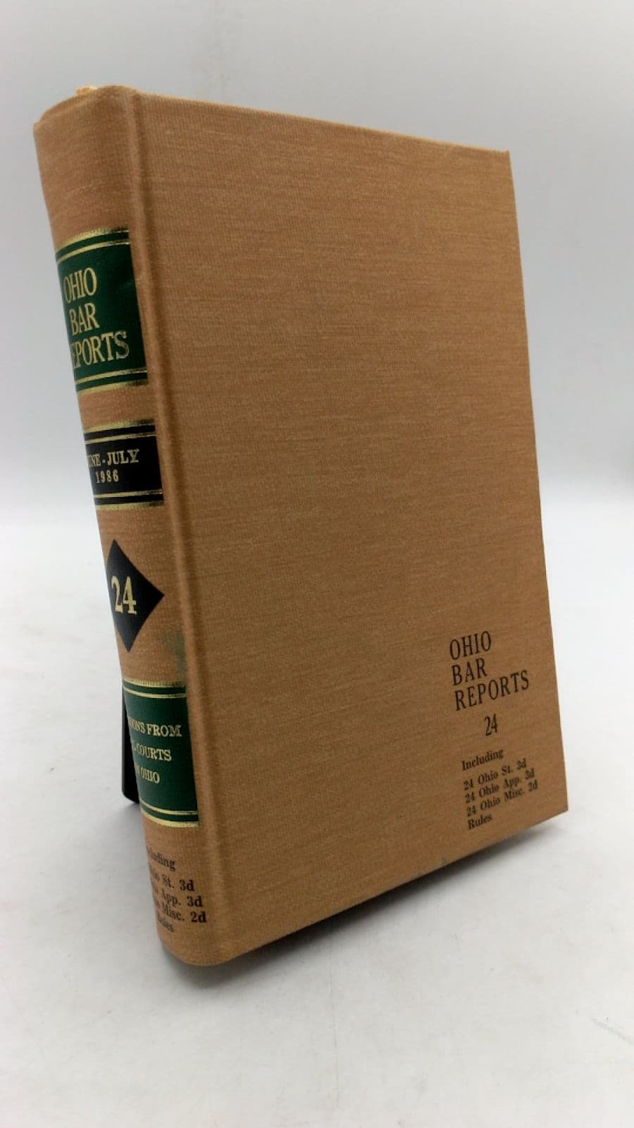 Ohio Bar Reports, First Series, Volume 24, June - July, 1986 by William C. Moore (Editor) - front cover