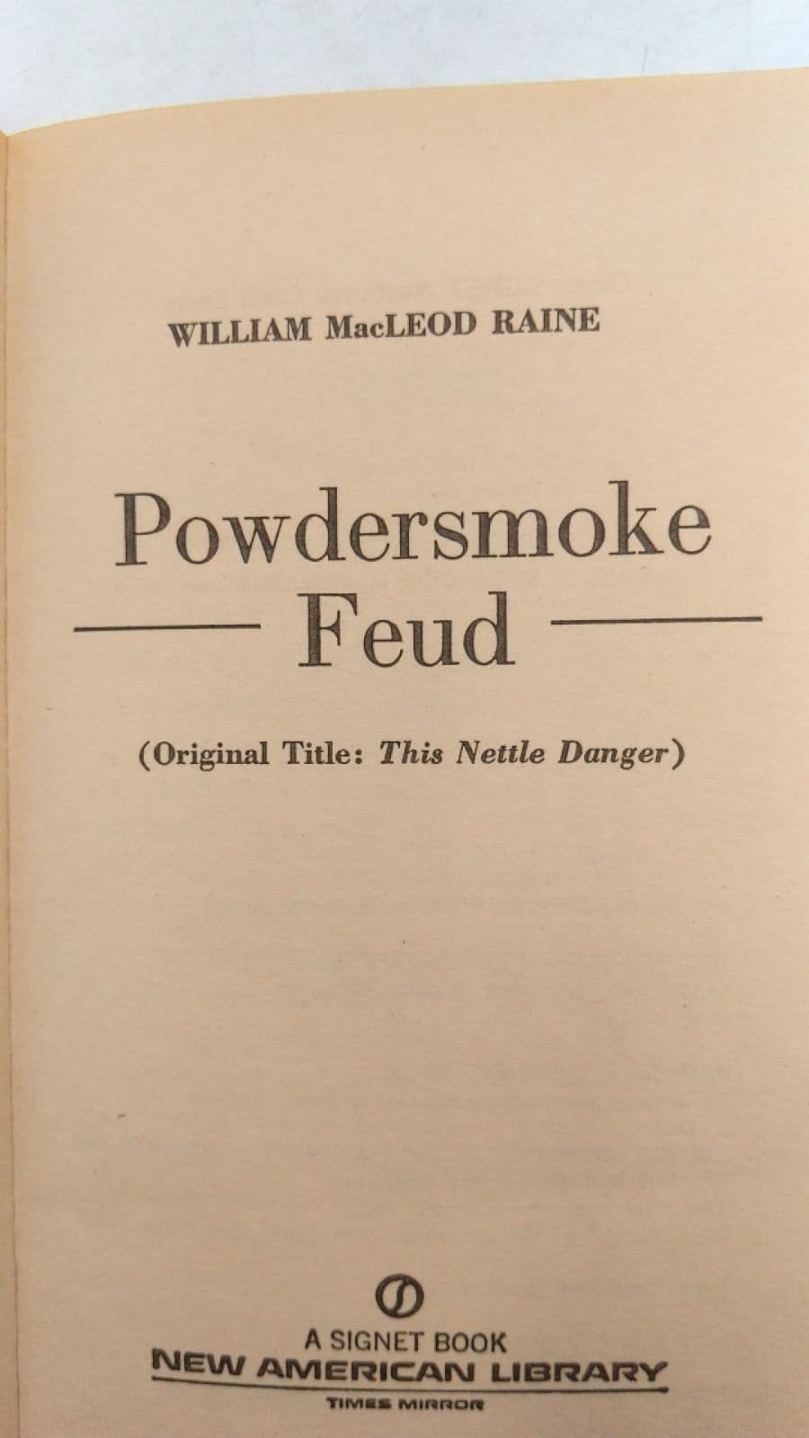 Powdersmoke Feud by William MacLeod Raine - title page