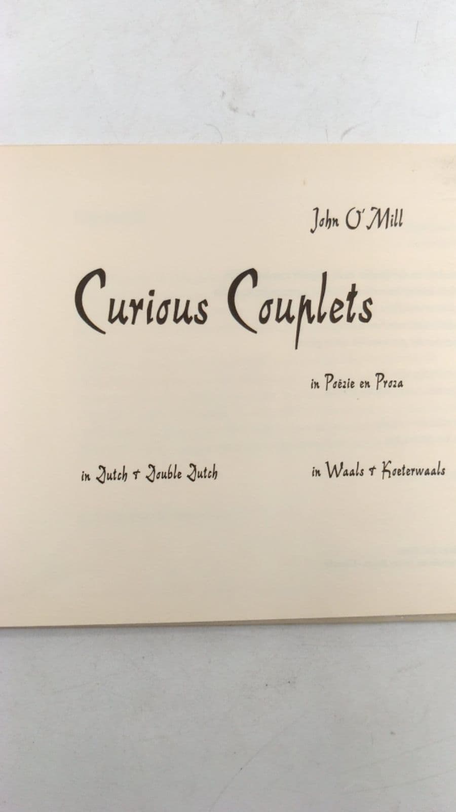 Curious Couplets by John O'Mill - title page