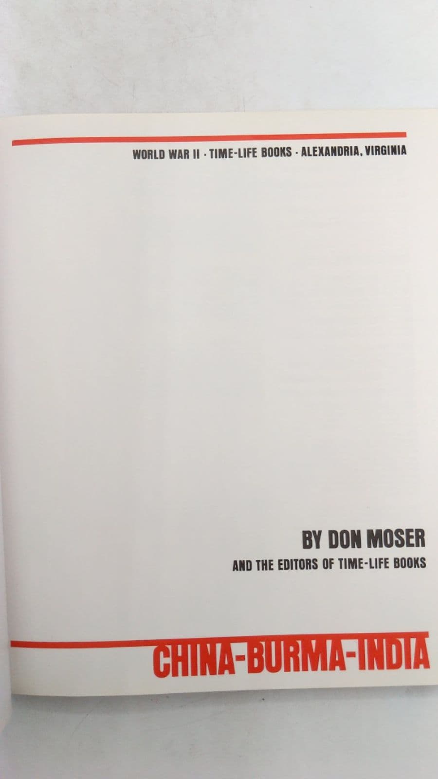 China-Burma-India by Don Moser - title page