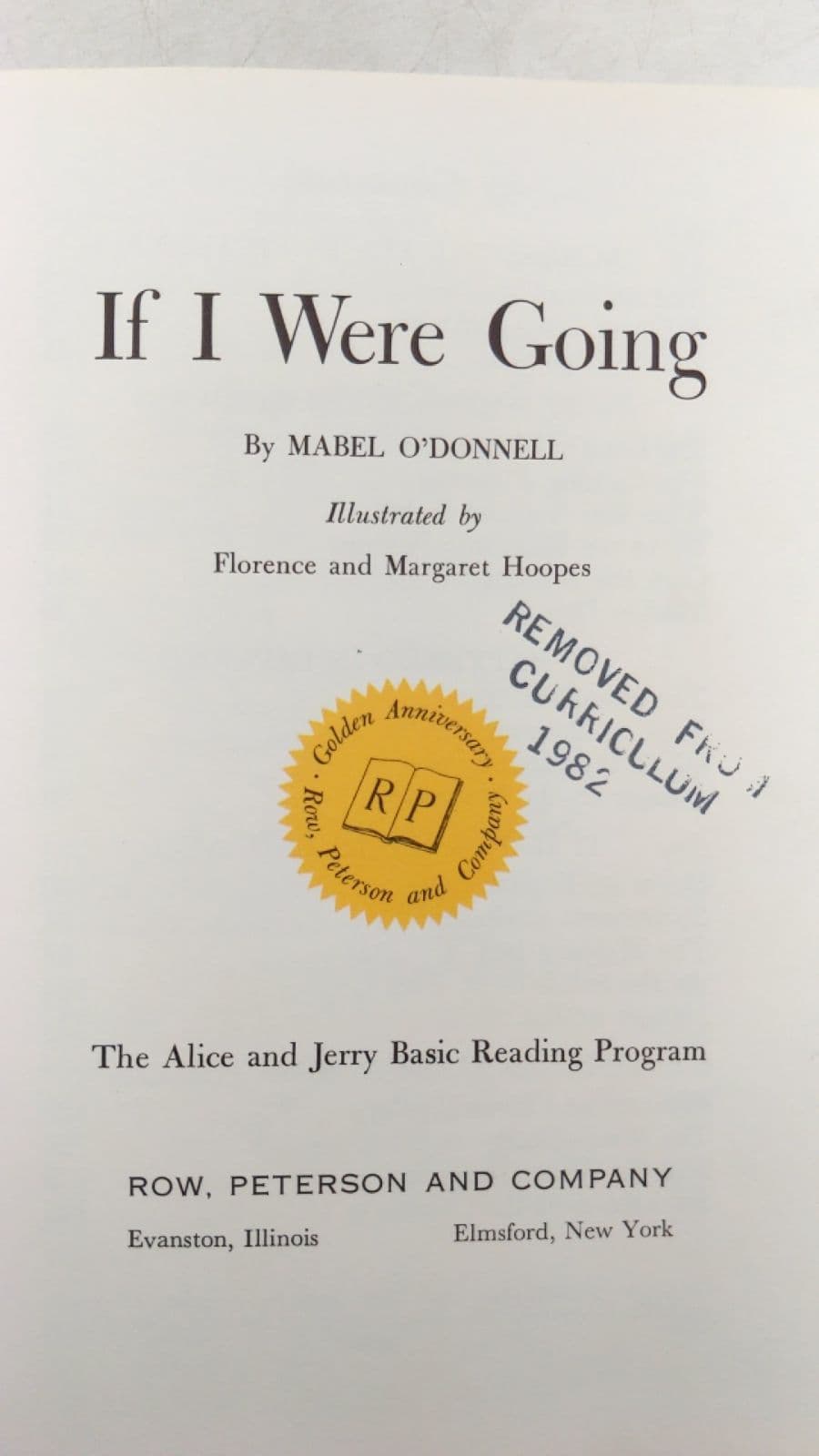 If I Were Going by Mabel O'Donnell - title page