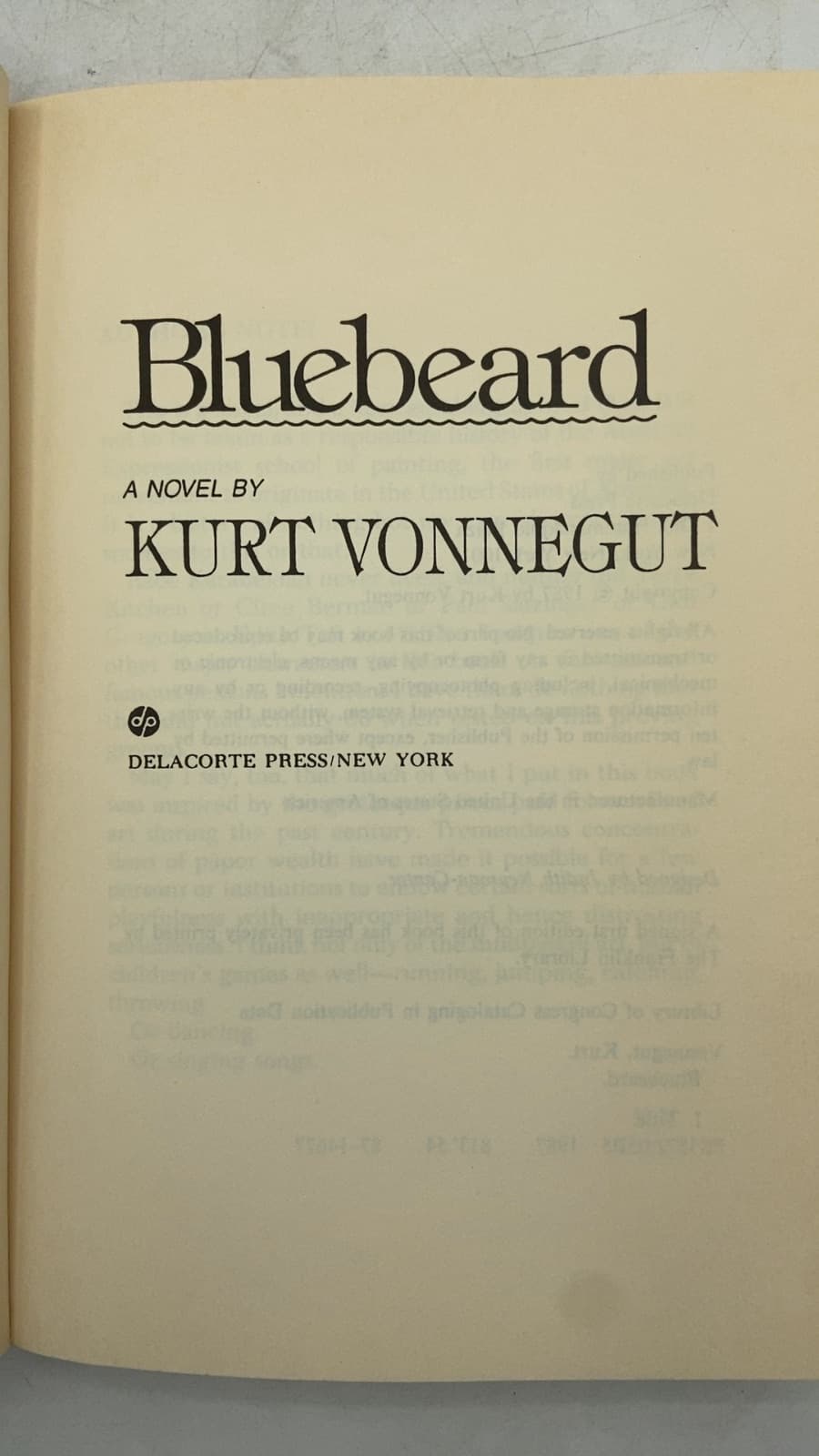 Bluebeard by Kurt Vonnegut - title page