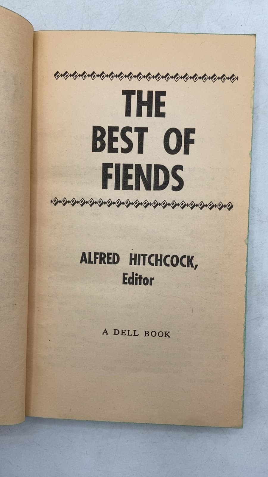 Alfred Hitchcock's The Best of Fiends by Alfred Hitchcock, Editor - title page