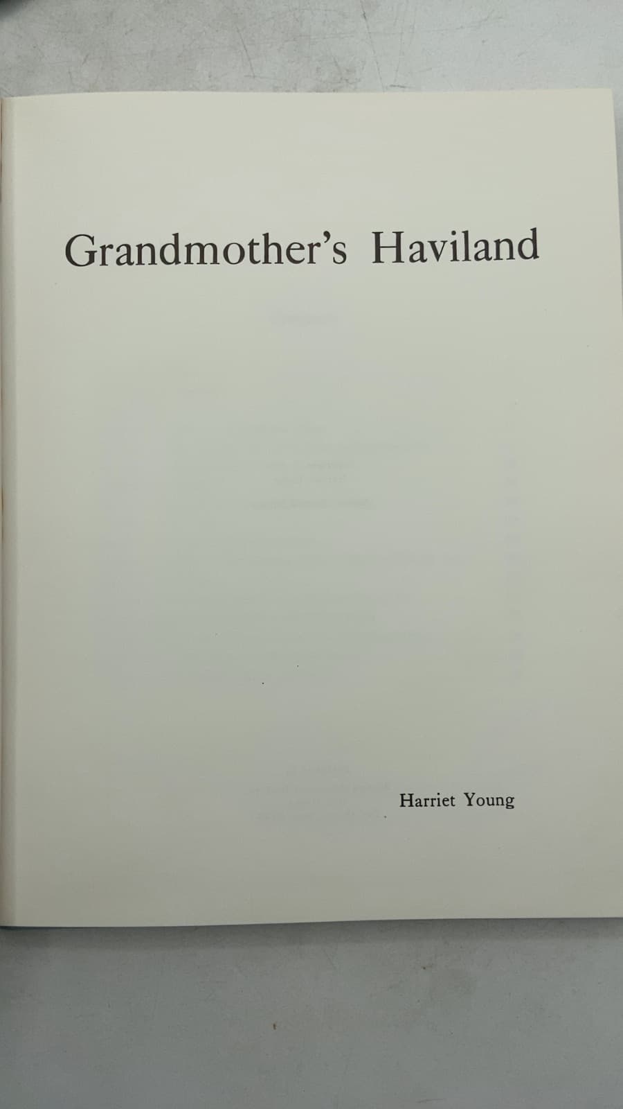 Grandmother's Haviland by Harriet Young - title page