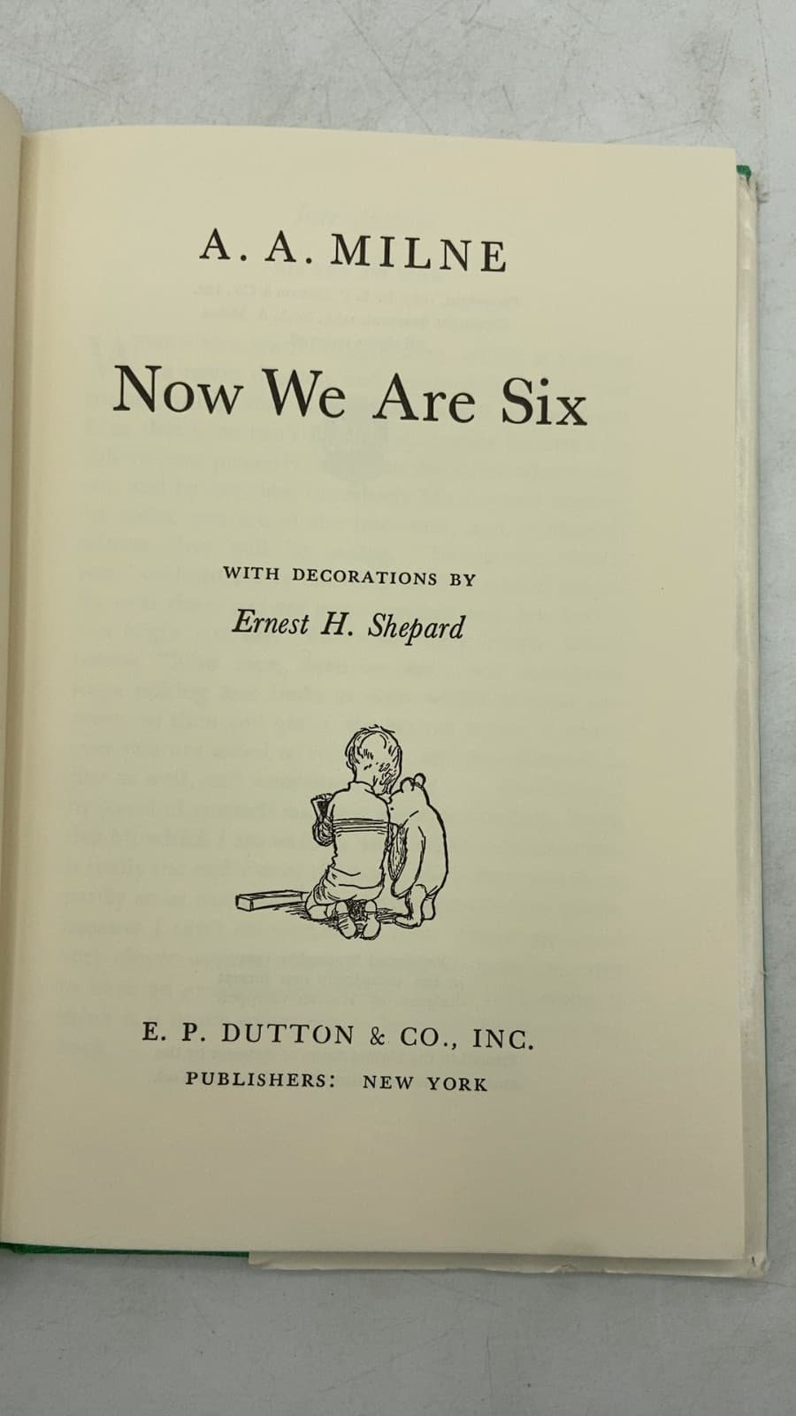 Now We Are Six by A. A. Milne - title page