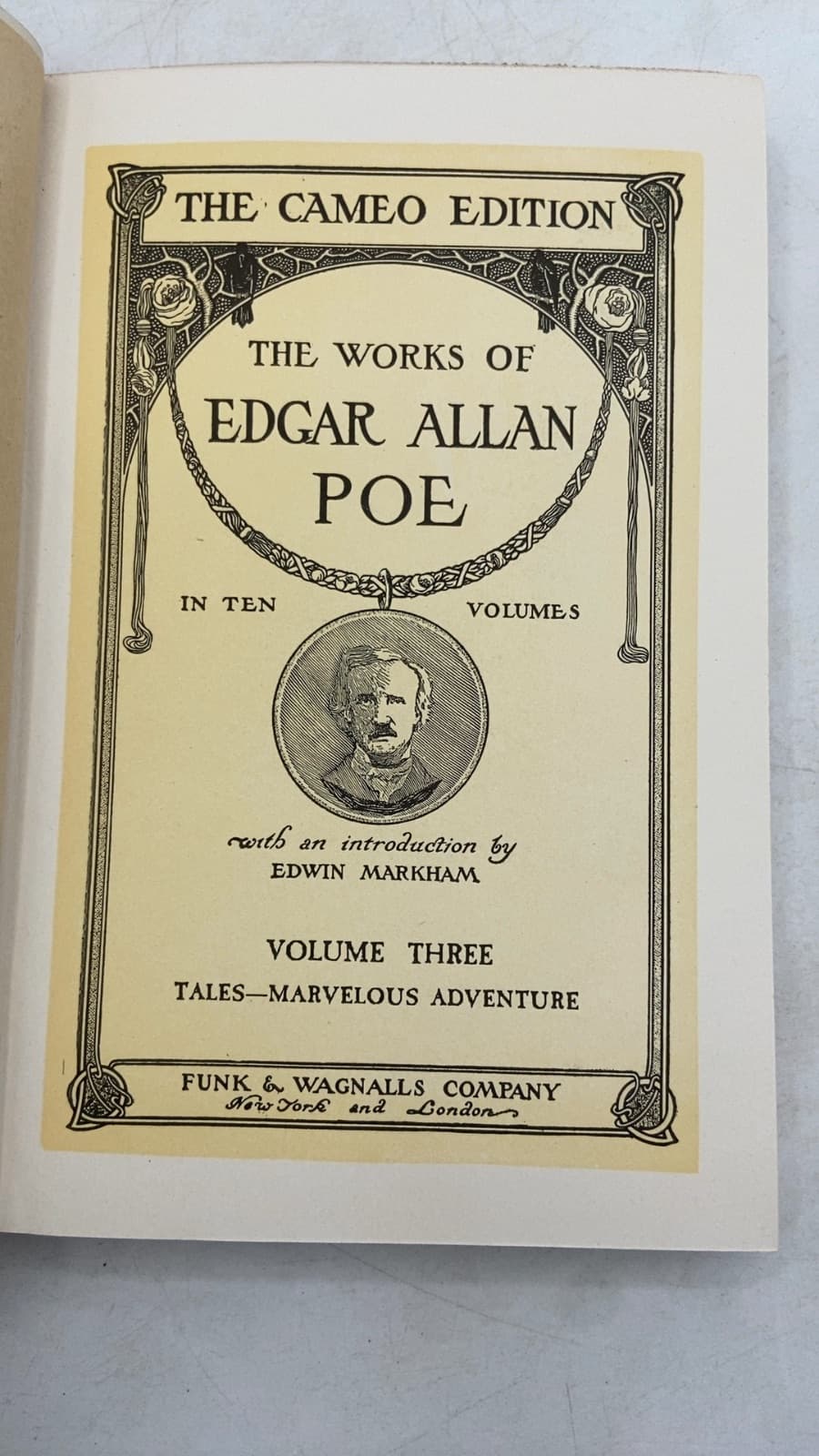 The Works of Edgar Allan Poe, Volume Three: Tales—Marvelous Adventure by Edgar Allan Poe - title page