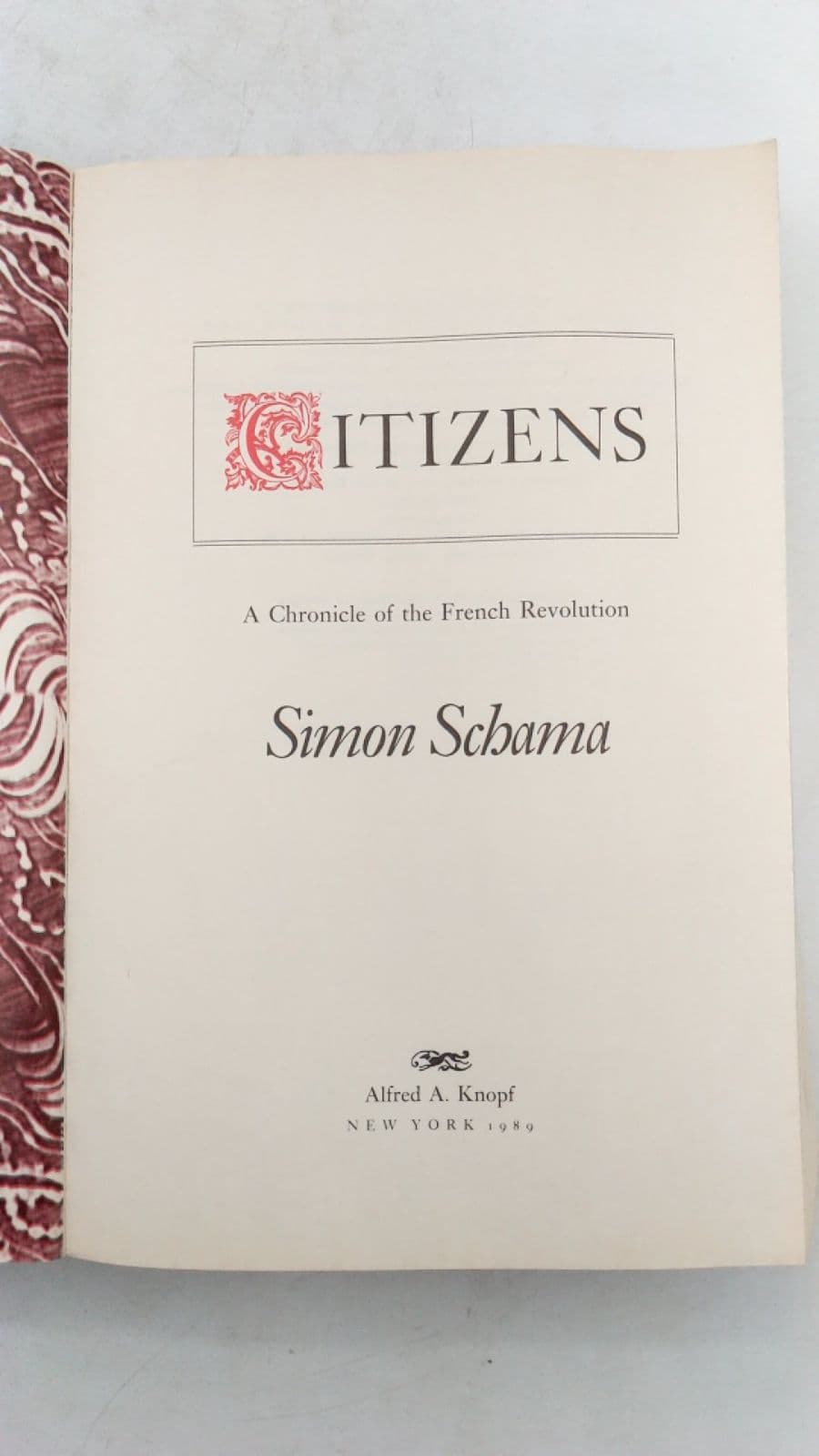 Citizens: A Chronicle of the French Revolution by Simon Schama - title page
