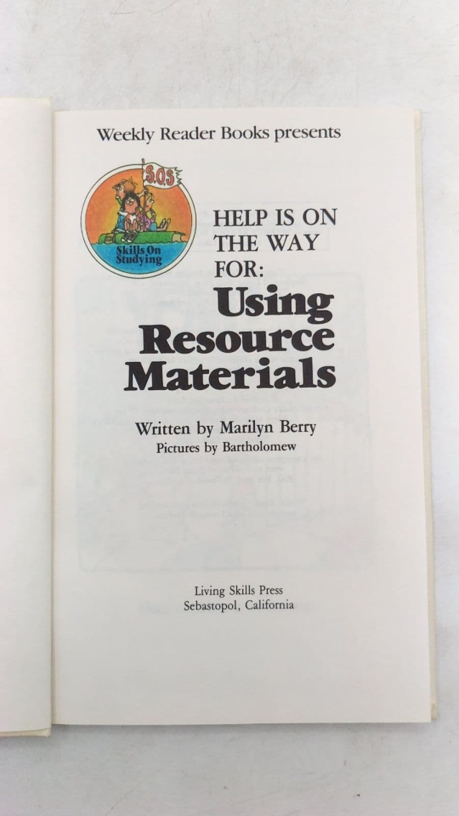 Help is on the Way for: Using Resource Materials by Marilyn Berry - title page