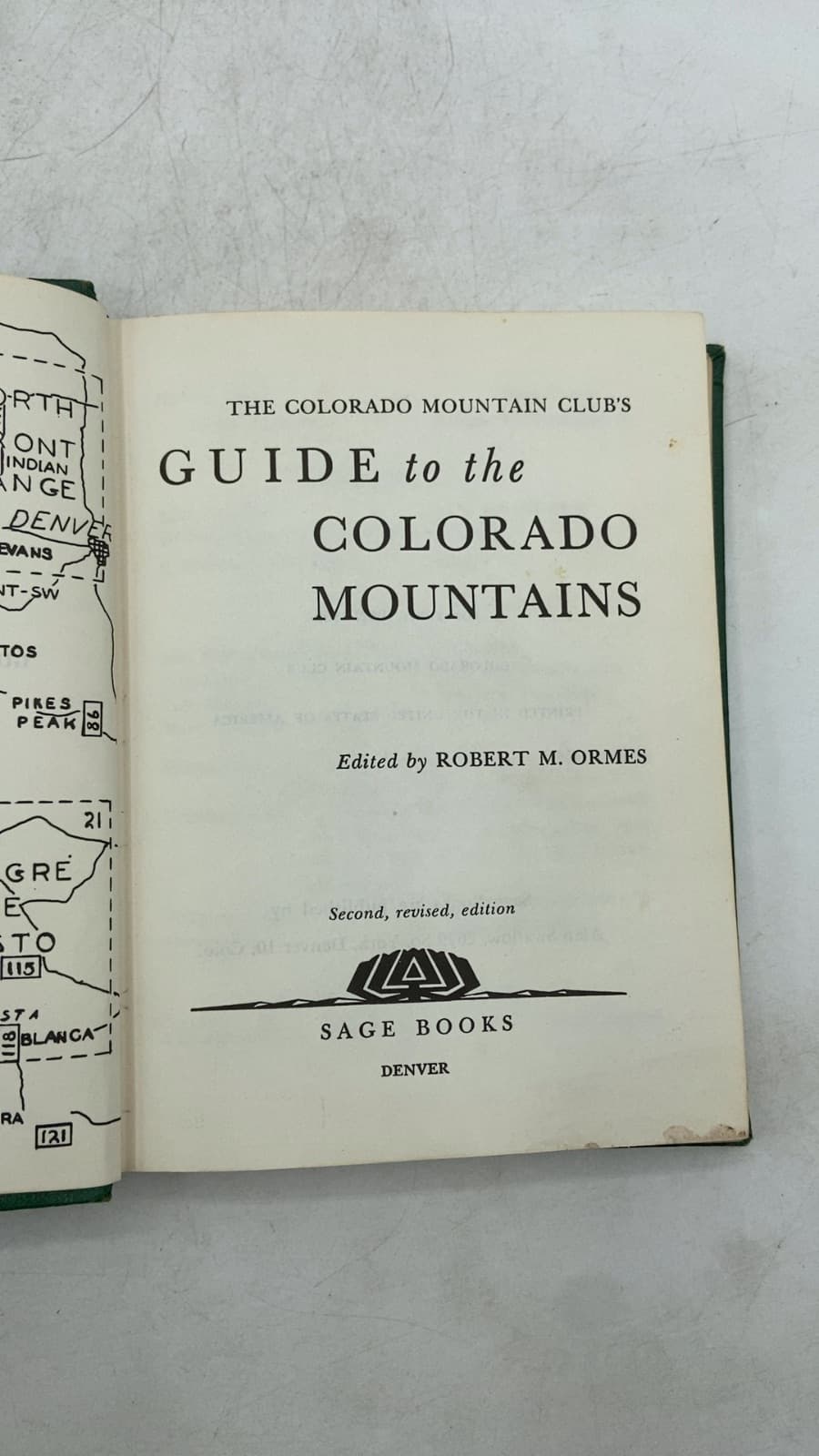 Guide to the Colorado Mountains by Robert M. Ormes - title page